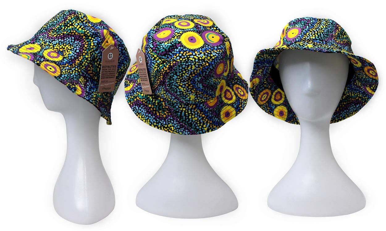 Bucket Hat - Athena Nangala Granites - Seven Sisters Dreaming