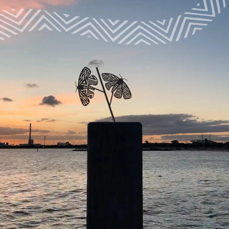 Metal Outdoor Art - Mick Harding - Bogong Moth Pair