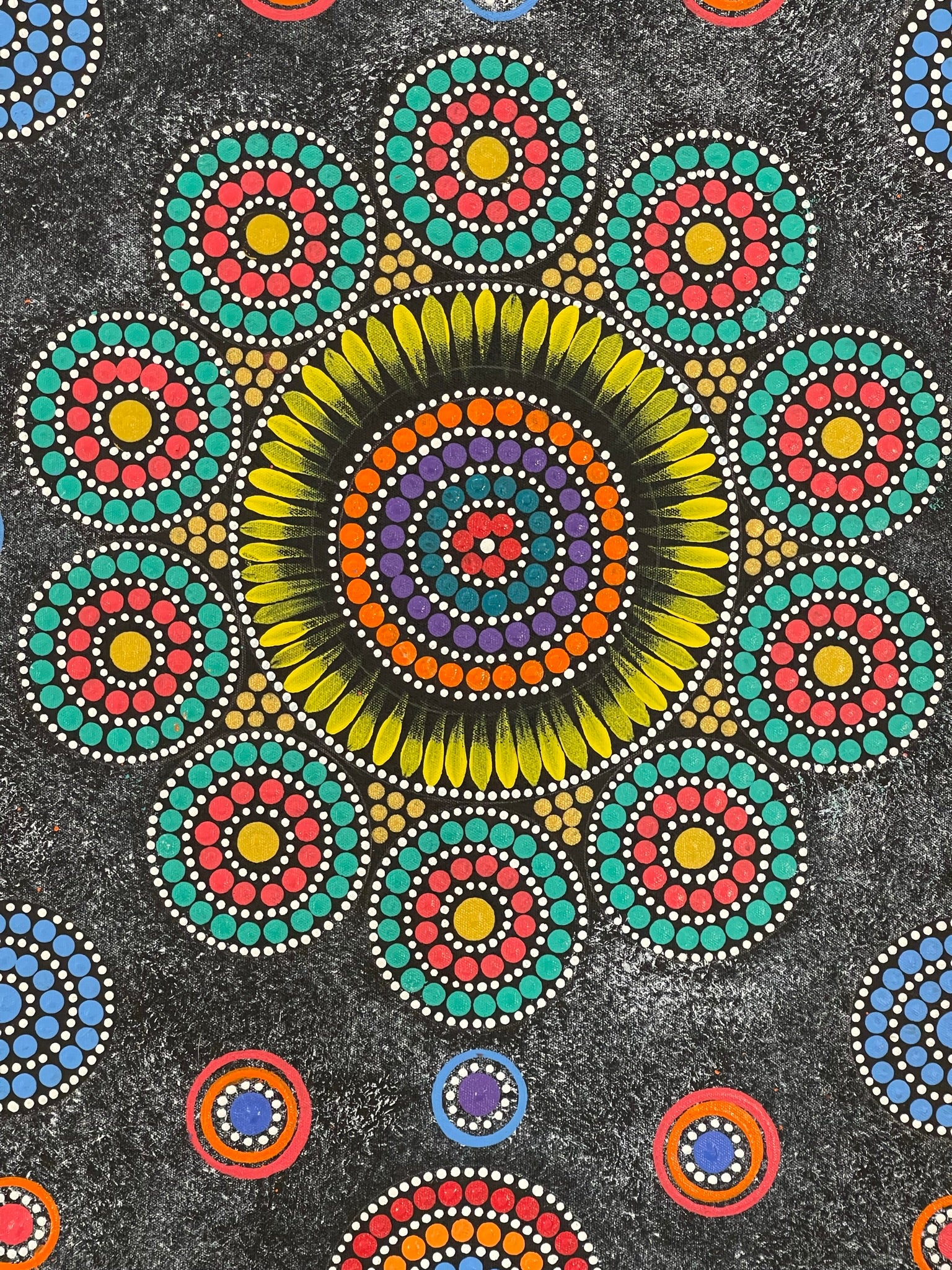 Maryanne Gibson - Bush Medicine Bush Seeds - 70x70cm 26-4