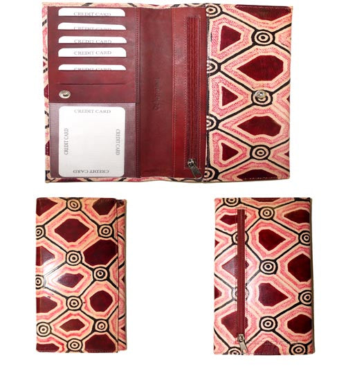 Leather Clutch - Kanakiya Tjanyari - Plum