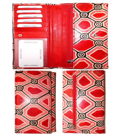 Leather Clutch - Kanakiya Tjanyari - Red