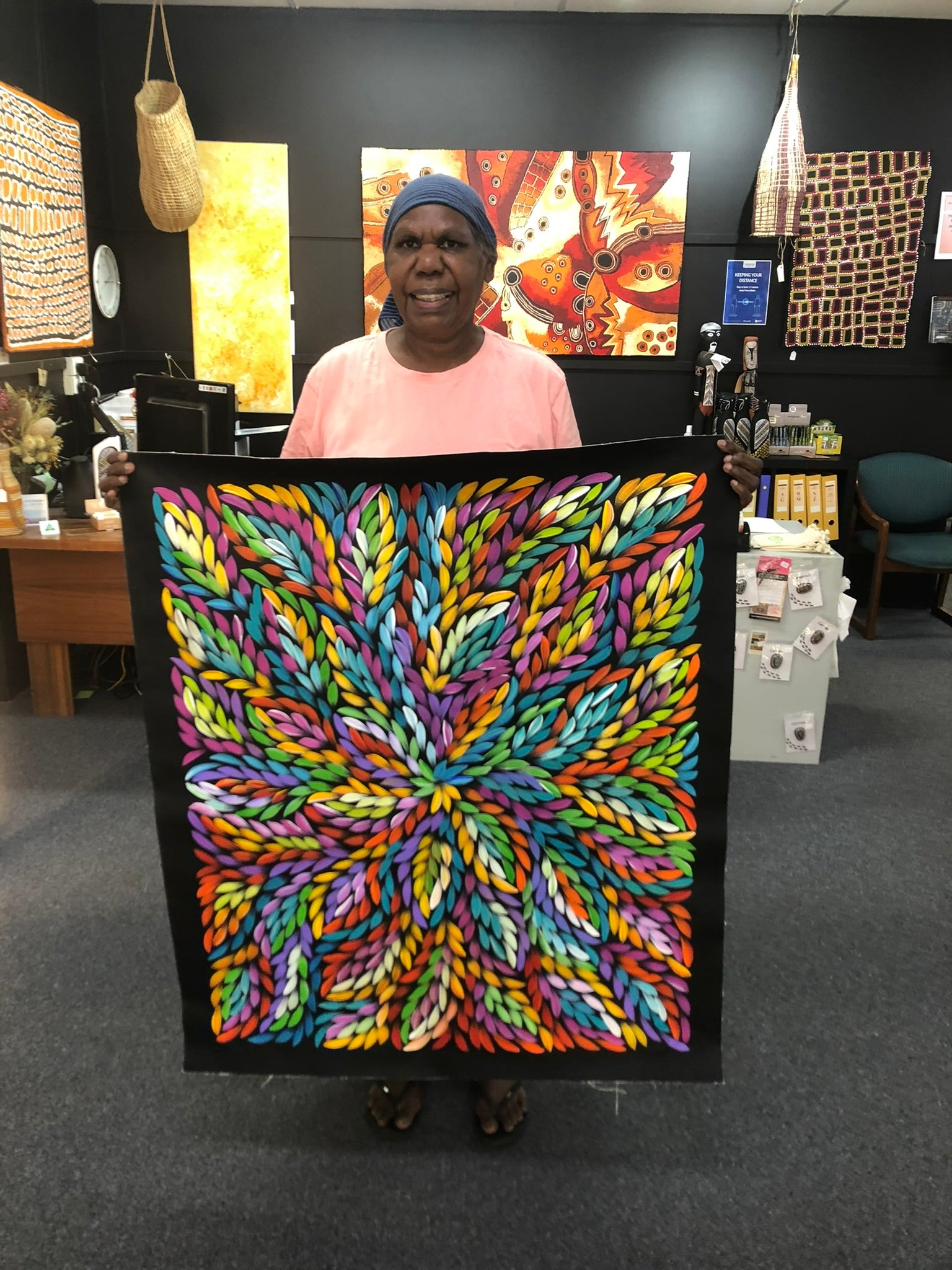 Jacinta Numina - Bush Medicine Leaves - 95x80cm .59-11