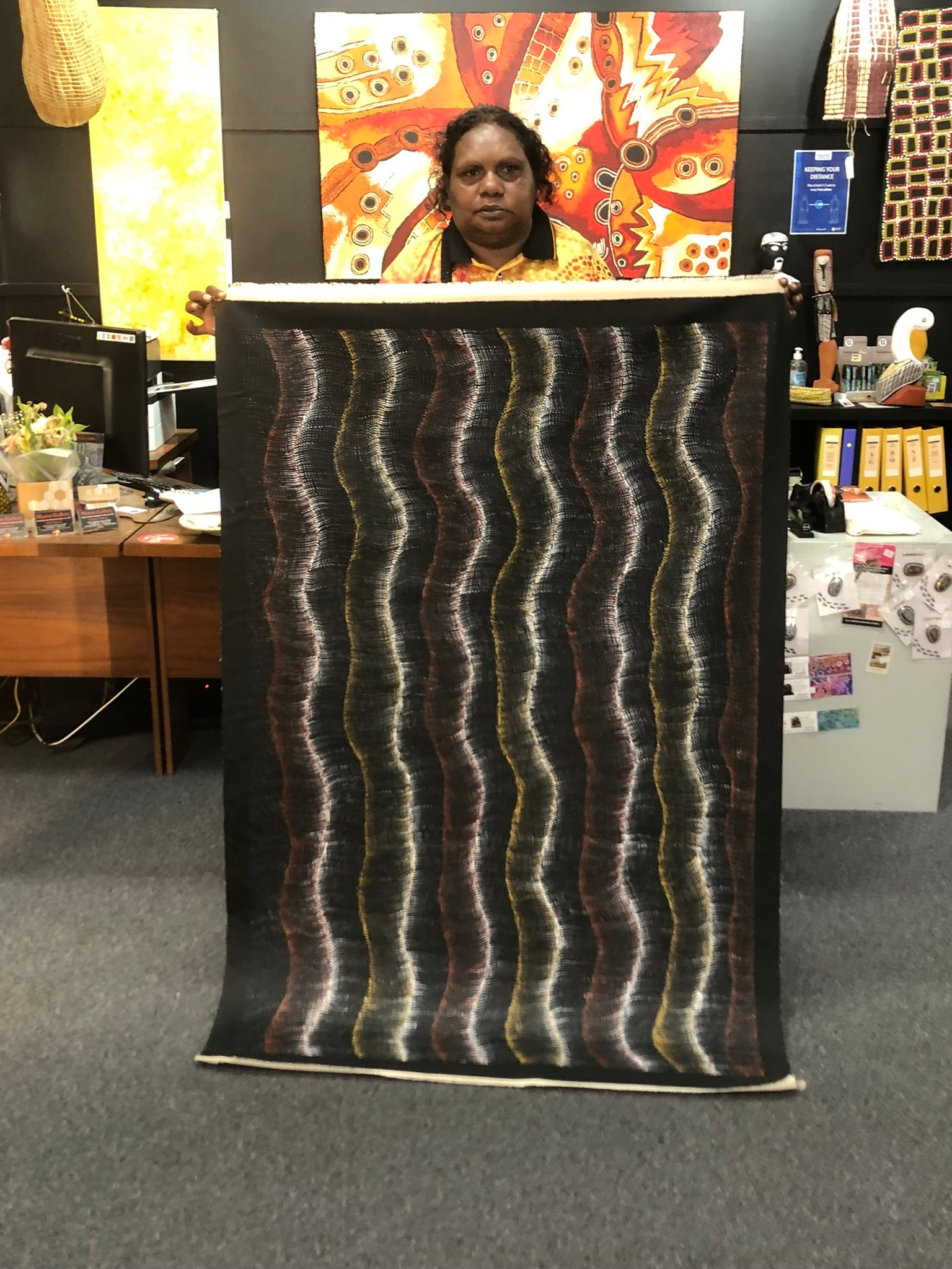 Debbie Nampijinpa Brown -Sand Dunes - 144x96cm .65-2