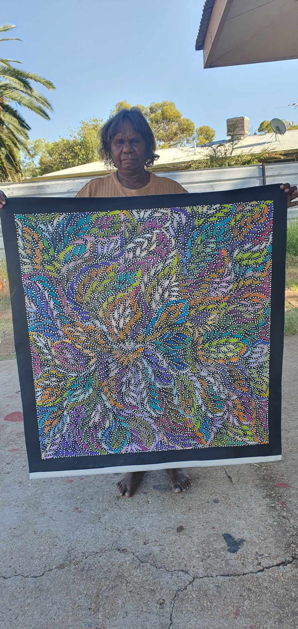 Caroline Numina - Seeded Bush Medicine Leaves - 90x93cm .88-12