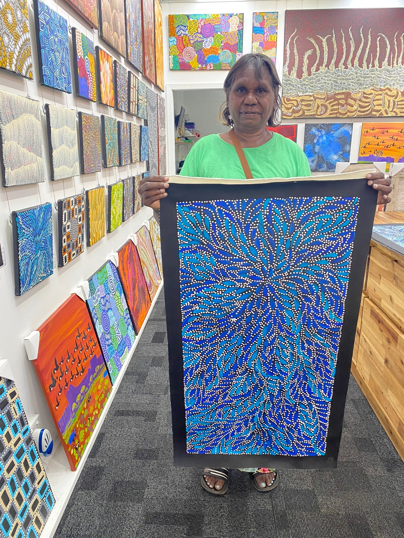 Caroline Numina - Seeded Bush Medicine Leaves - 50x95cm .88-5