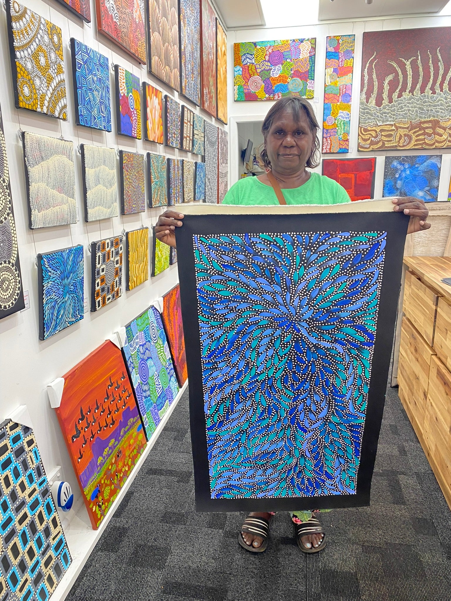 Caroline Numina - Seeded Bush Medicine Leaves - 50x94cm .88-6