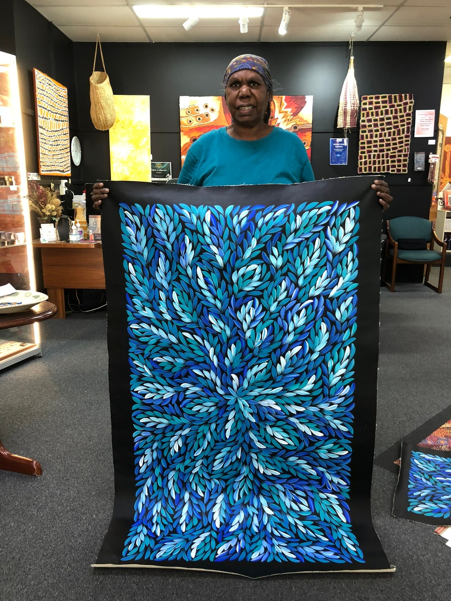 Jacinta Numina - Bush Medicine Leaves - 137x80cm .98-2