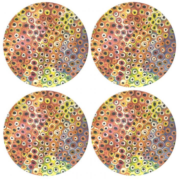 Bamboo Plate Set - Lena Pwerle - Orange