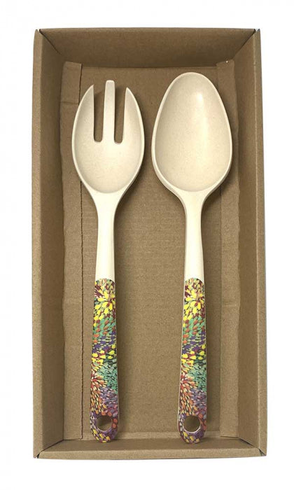 Bamboo Salad Server - Janelle Stockman - Multi