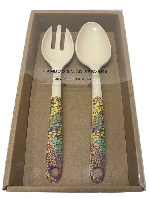 Bamboo Salad Server - Janelle Stockman - Multi