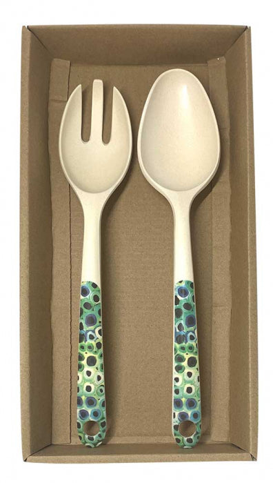 Bamboo Salad Server - Lena Pwerle - Green