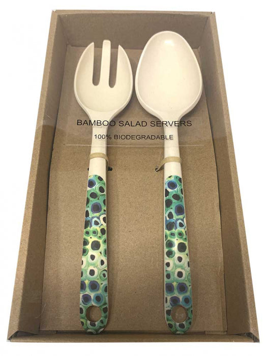 Bamboo Salad Server - Lena Pwerle - Green