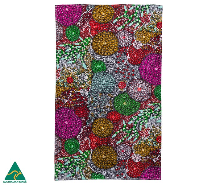 Tea Towel - Coral Hayes - Gathering of Bush Bananas