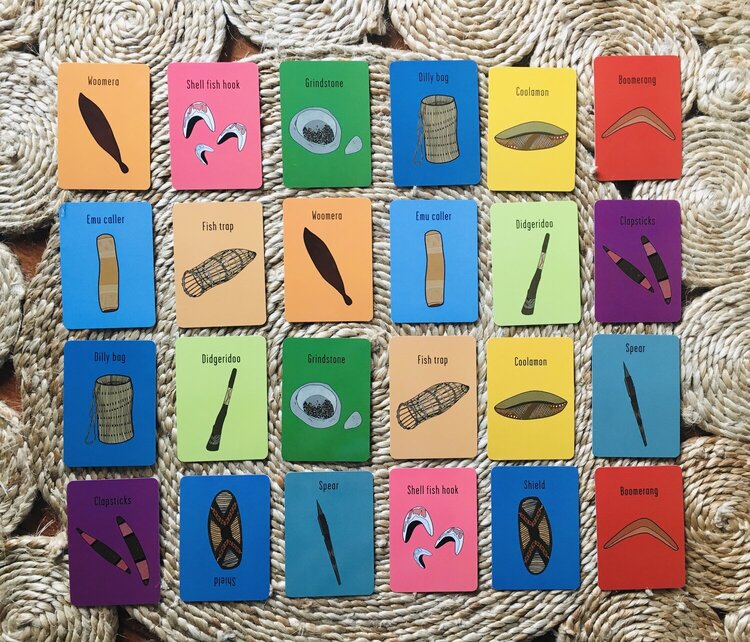 Aboriginal Tools Memory Card Game