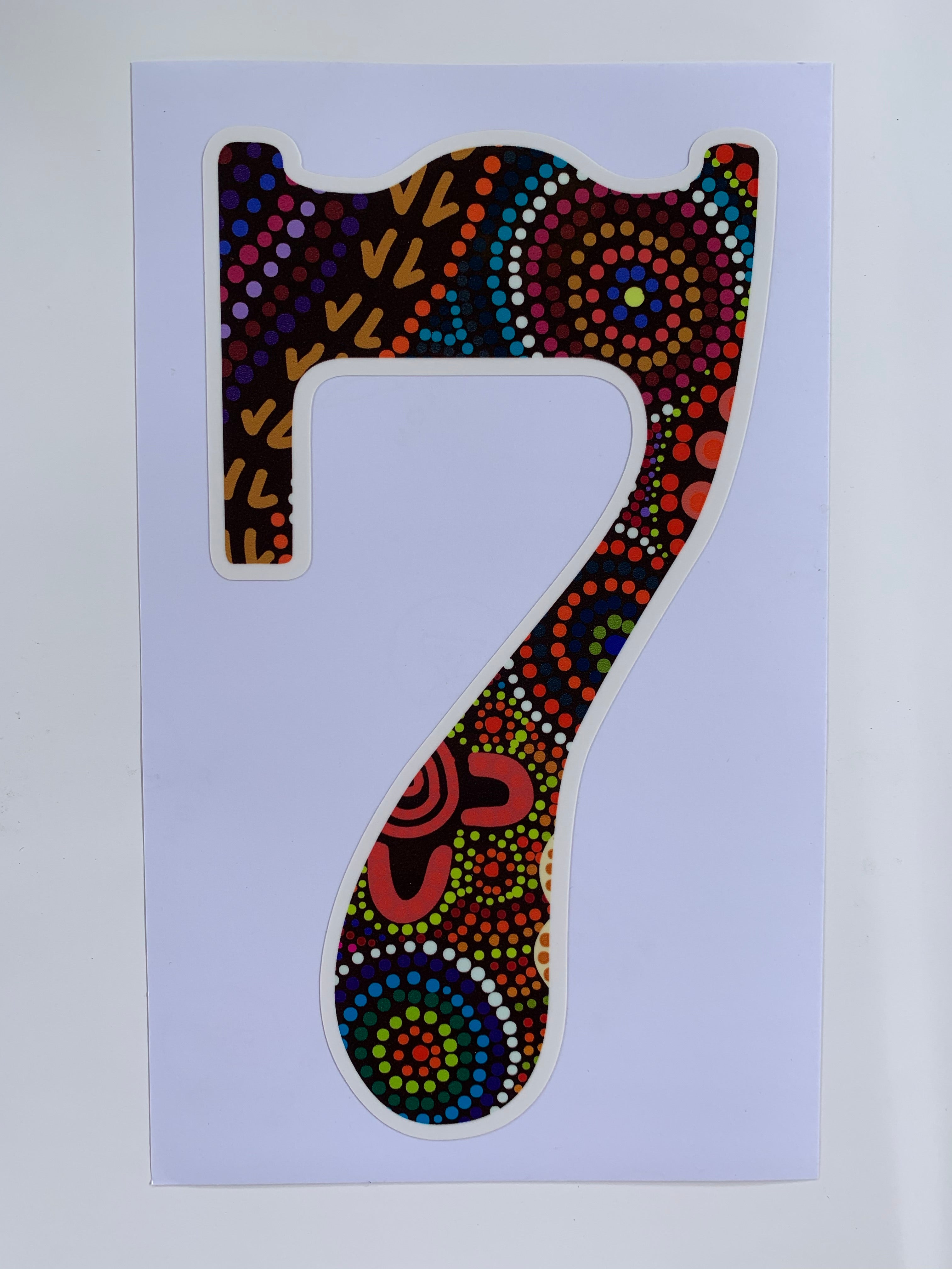 Bindigenous - Number 7 - Bin Sticker