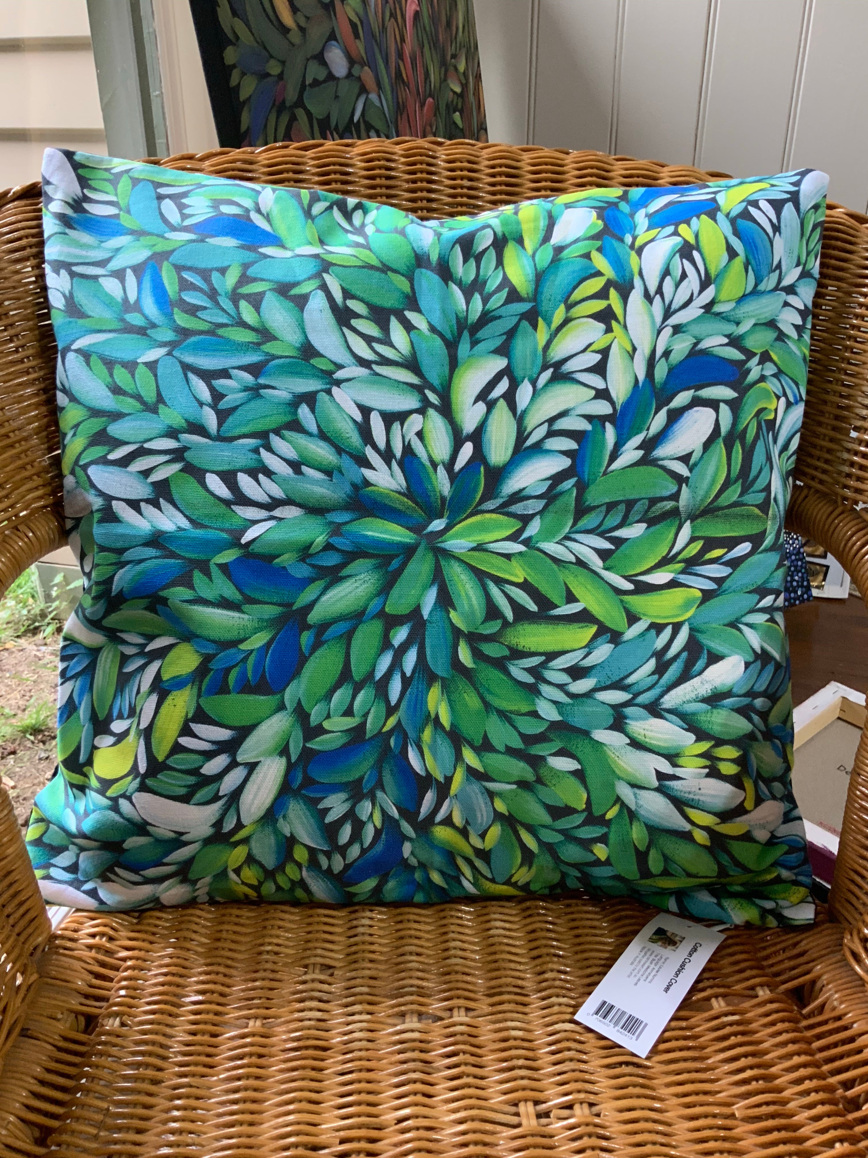 Cushion Cover - Louise Numina Napananka - Green
