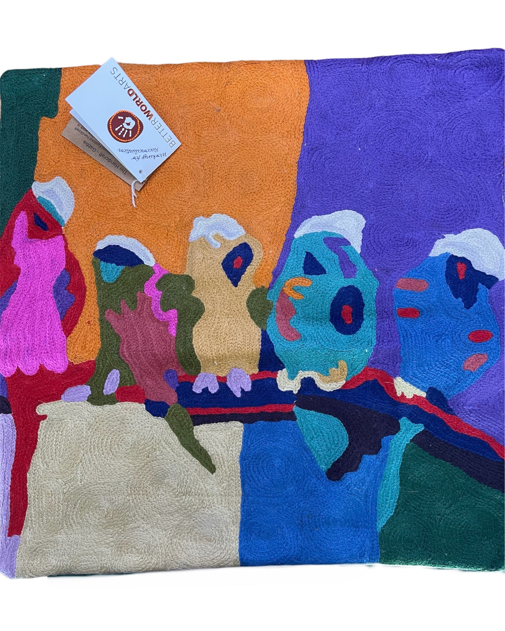 Wool Cushion Cover - Karen Barnes - Budgies