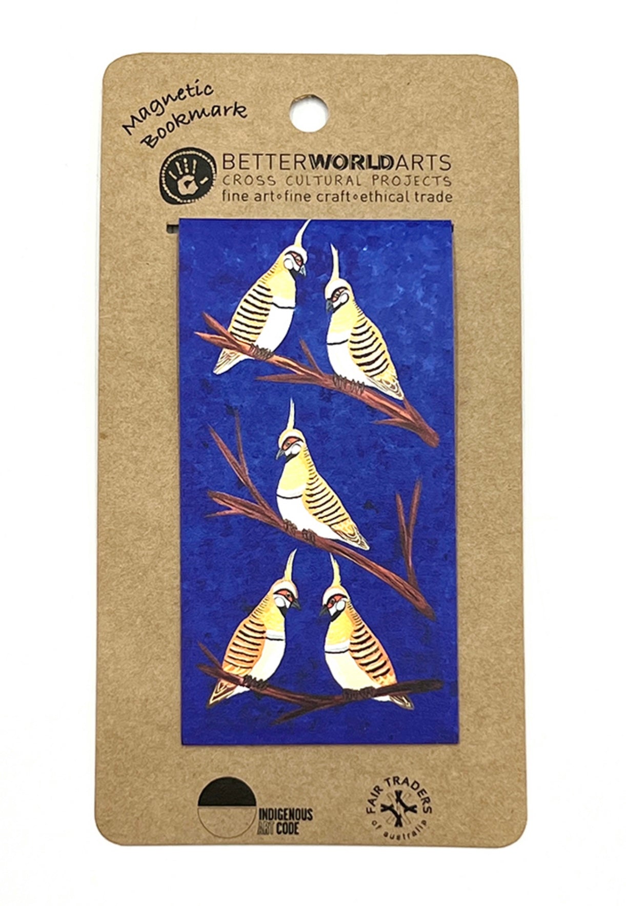 Magnetic Bookmark - Kathleen Buzzacott - Spinifex Budgies