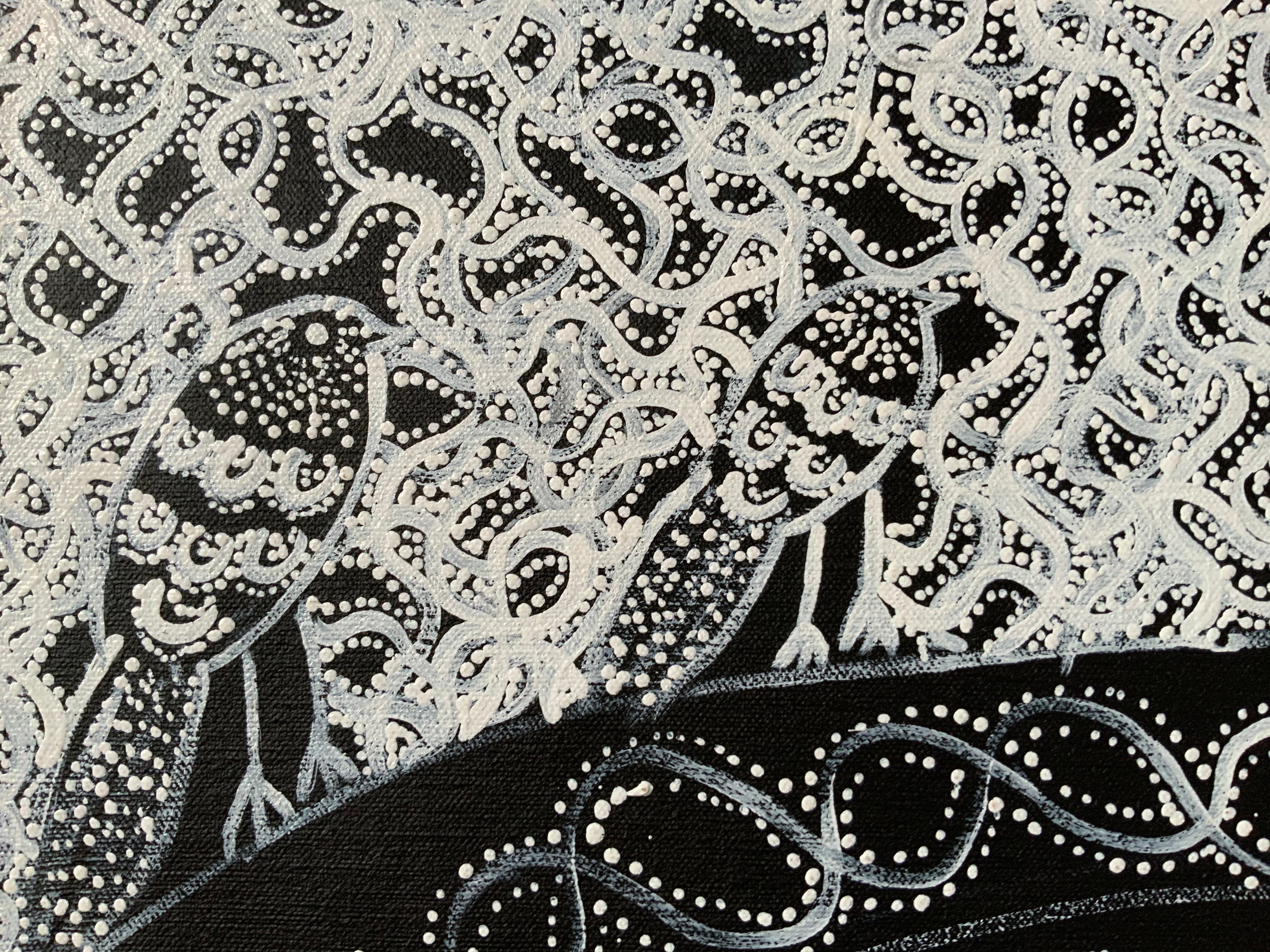 Geraldine Napangardi Granites - 30x46cm - Snake Vine Dreaming