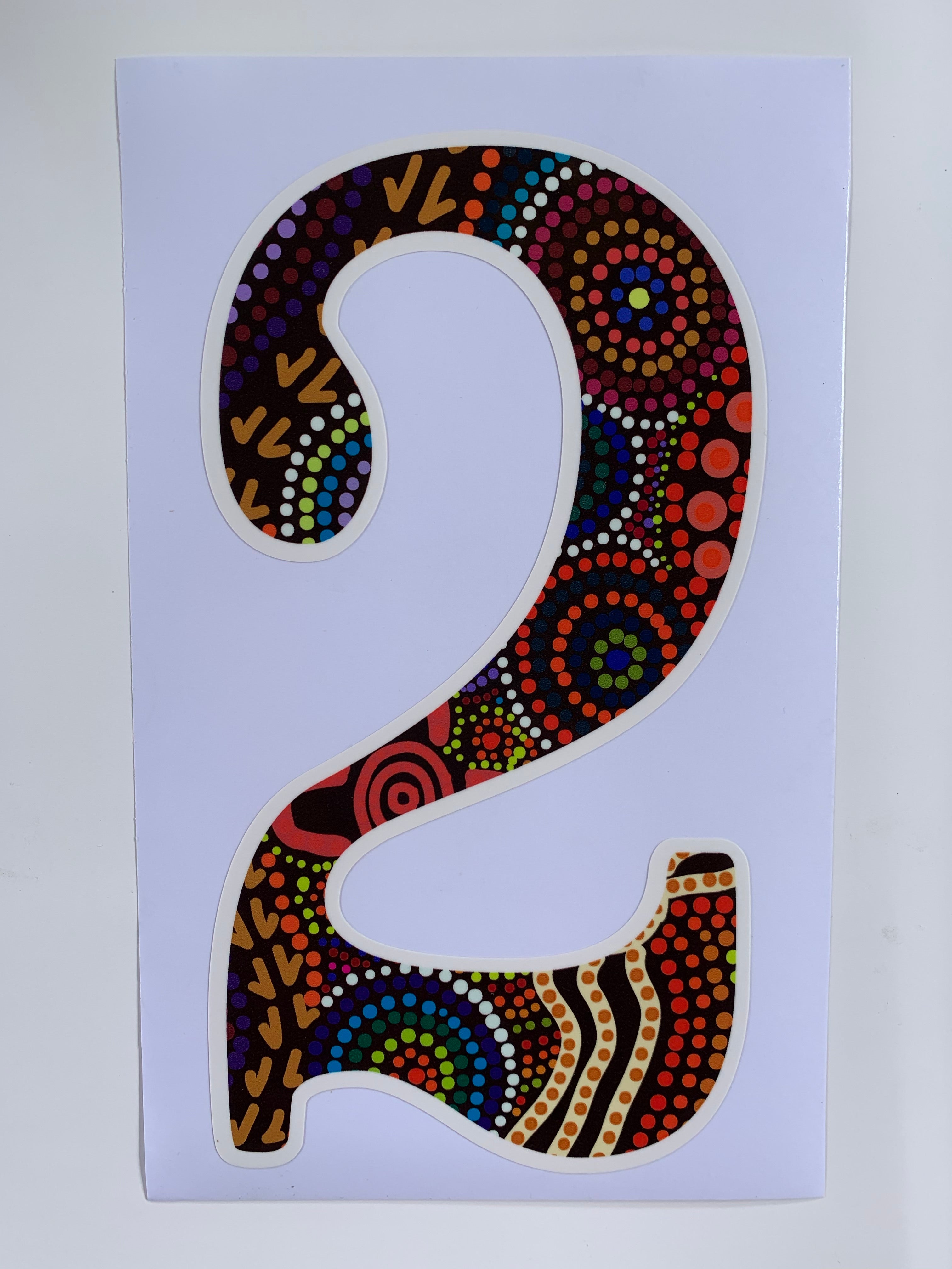 Bindigenous - Number 2 - Bin Sticker