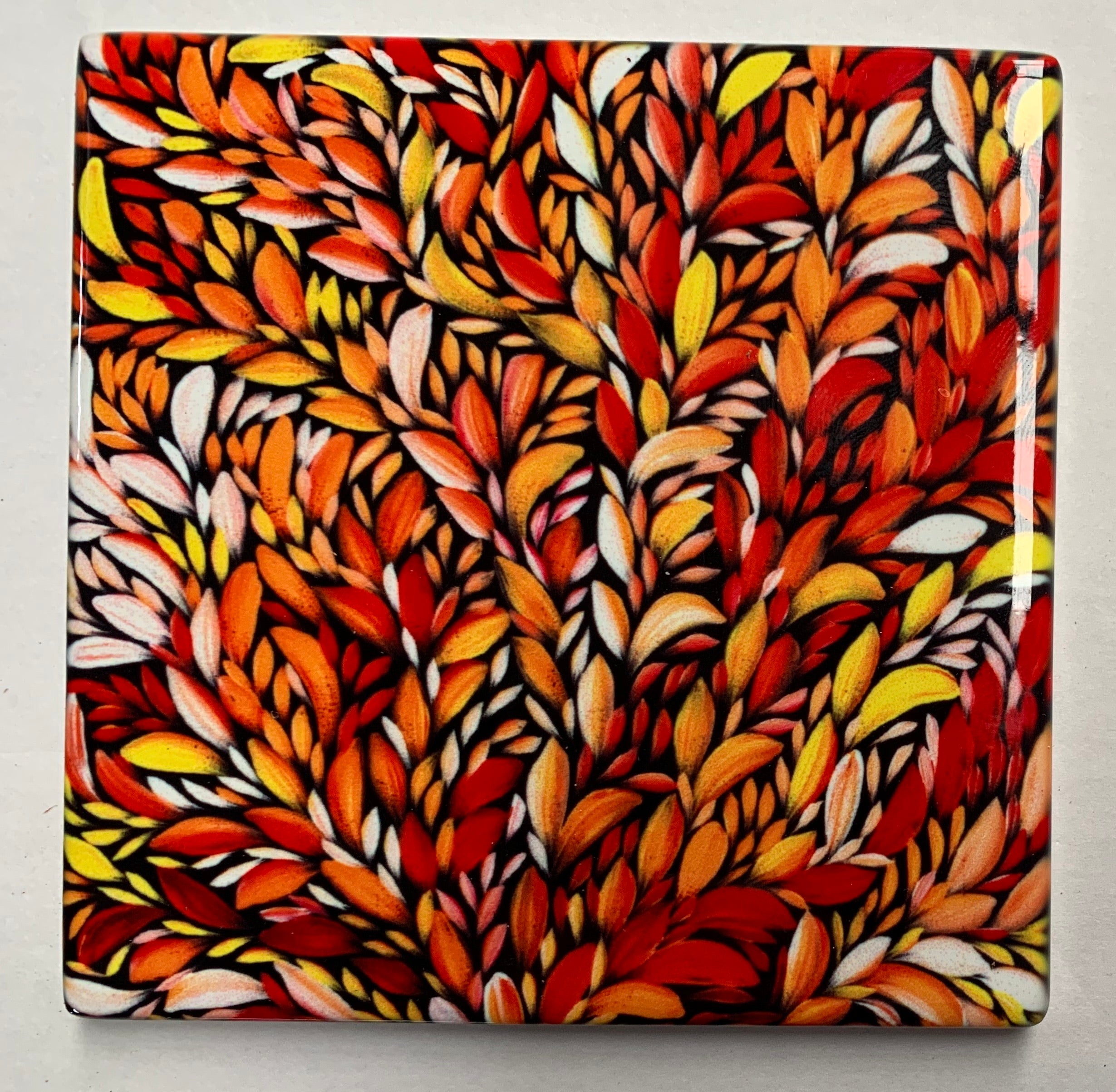 Ceramic Coaster - Louise Numina - Orange