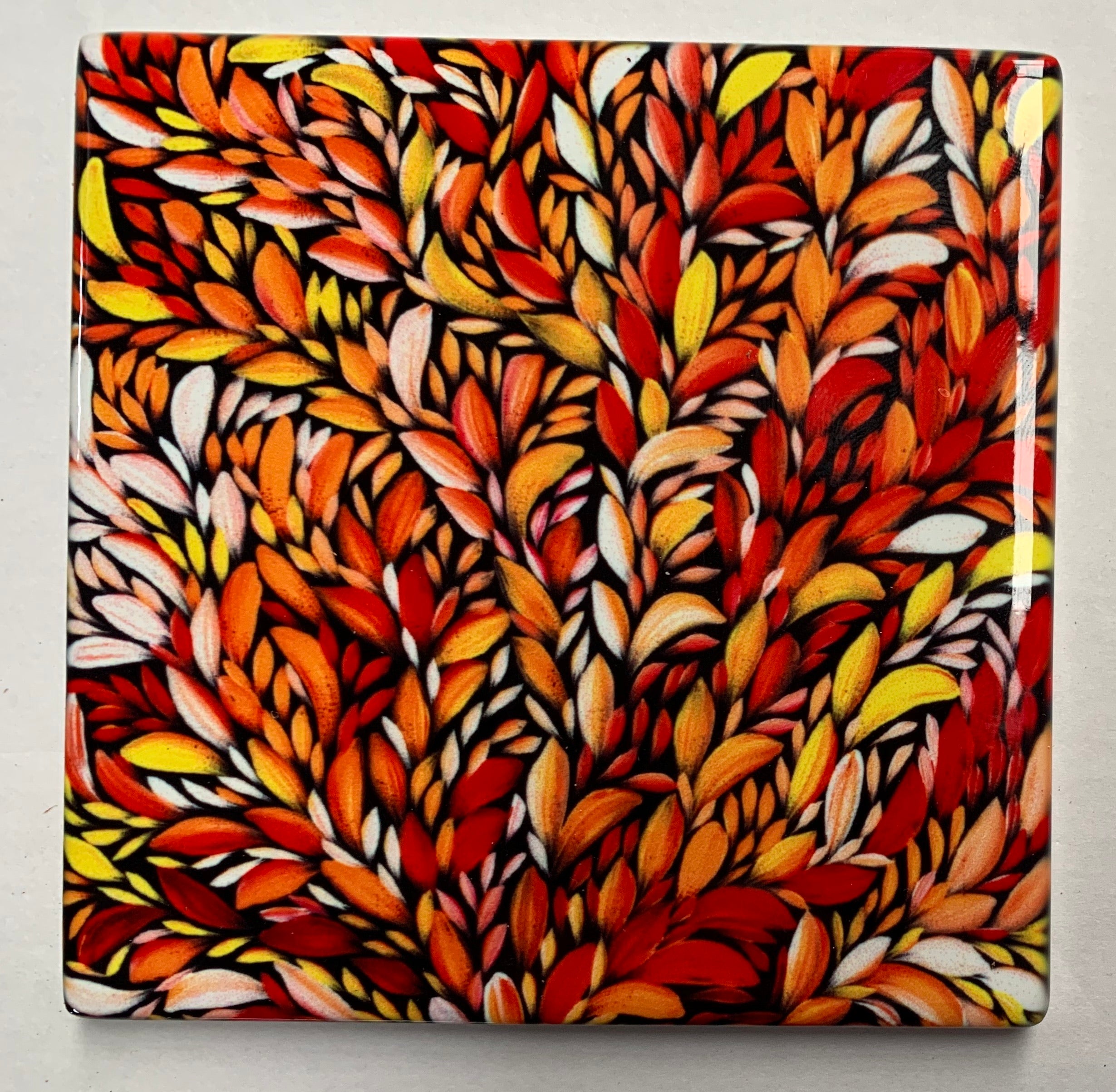 Ceramic Coaster - Louise Numina Napananka - Orange