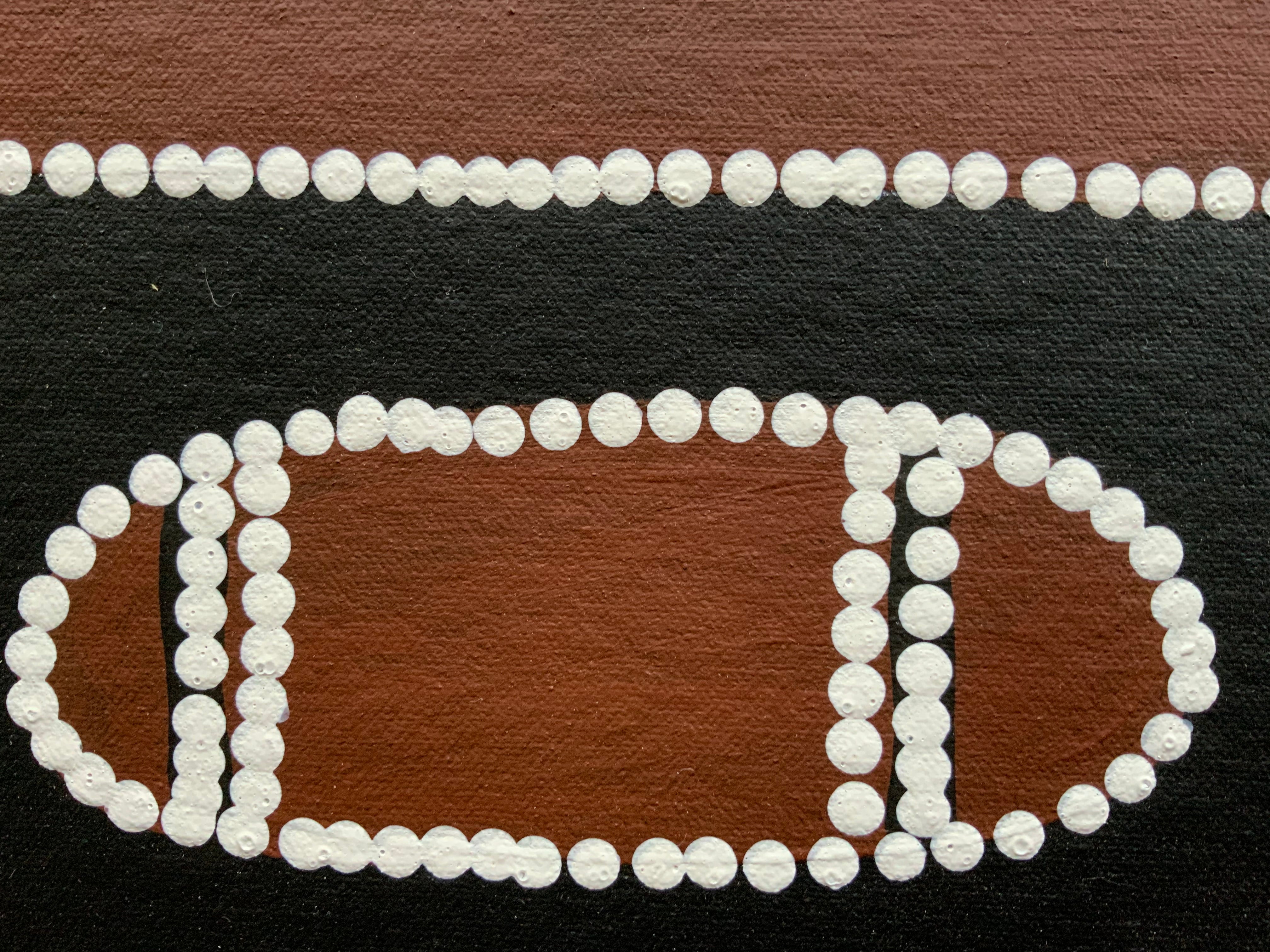 Debra Nangala McDonald - Nulla Nulla and Clapping Sticks - 30x45cm .33-19