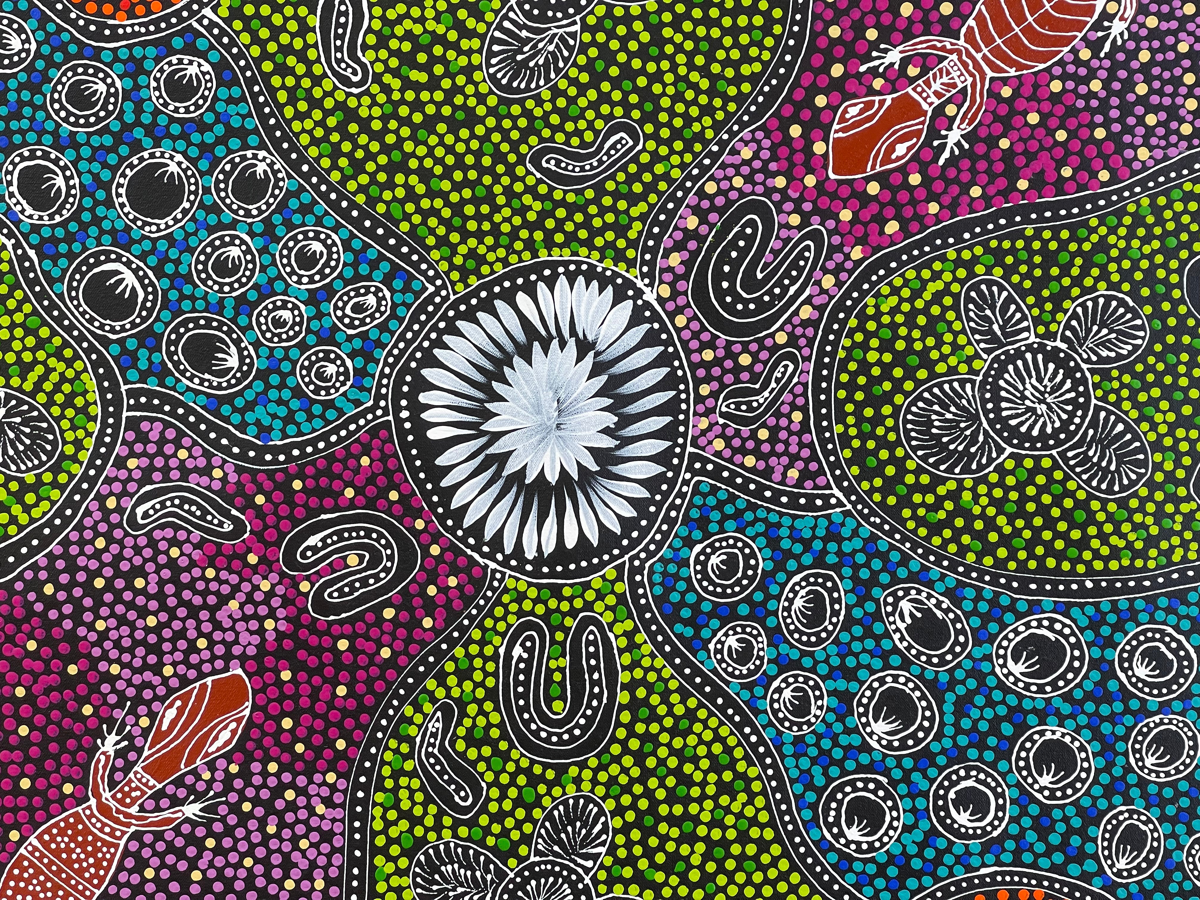 Sharon Turner - Women Hunting for Goanna - 82x95cm .85