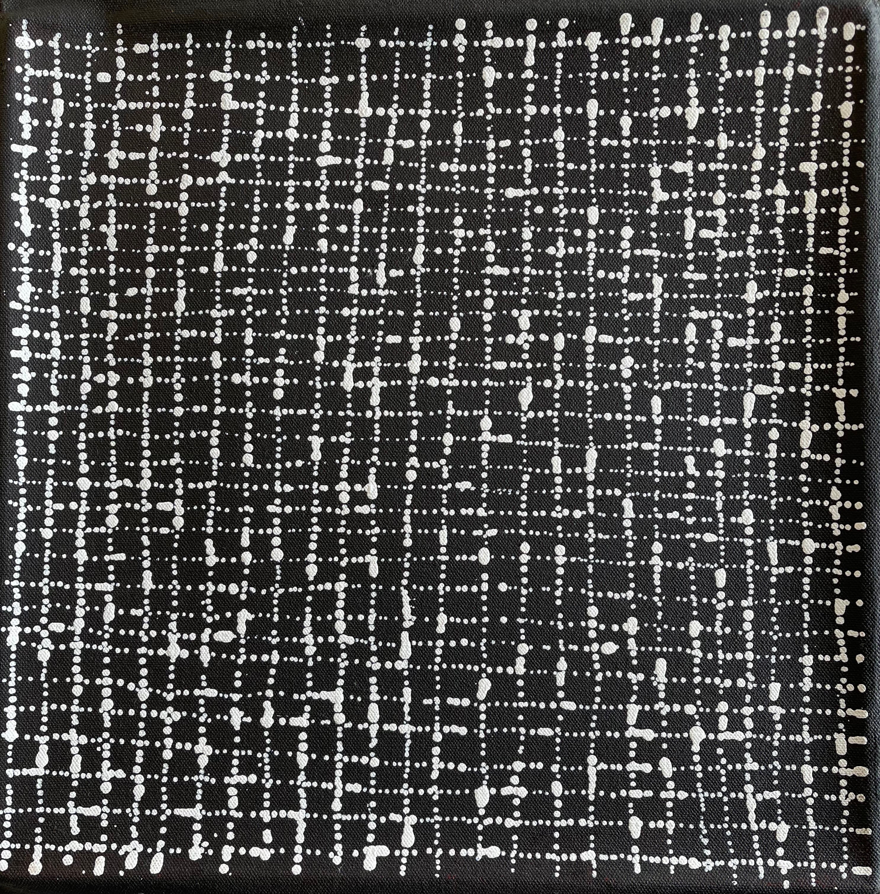 Valda Napangardi Granites - Ngalyipi Jukurrpa (Snake Vine Dreaming) Mina Mina - 30x30cm  .21/21