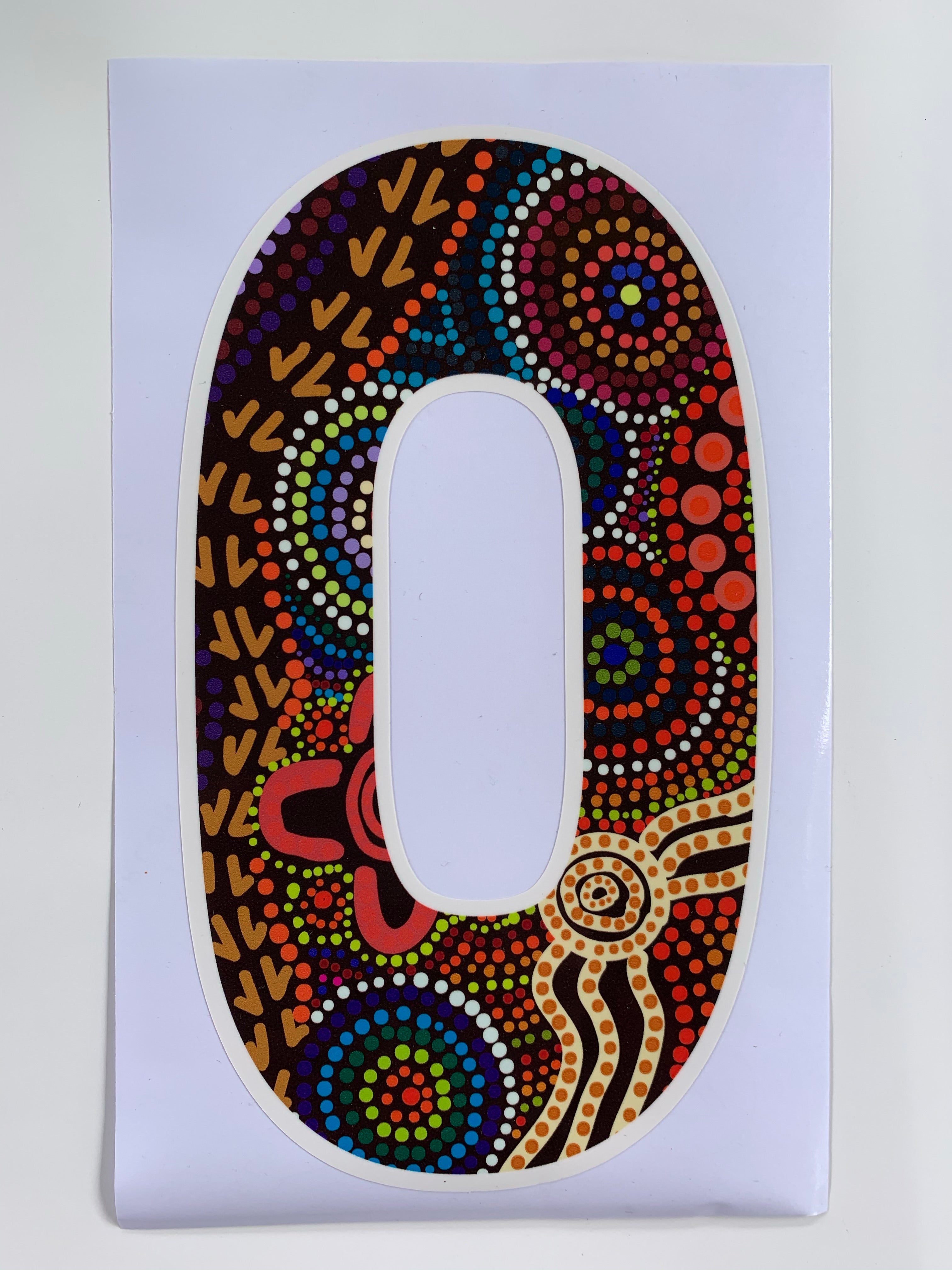 Bindigenous - Number 0 - Bin Sticker