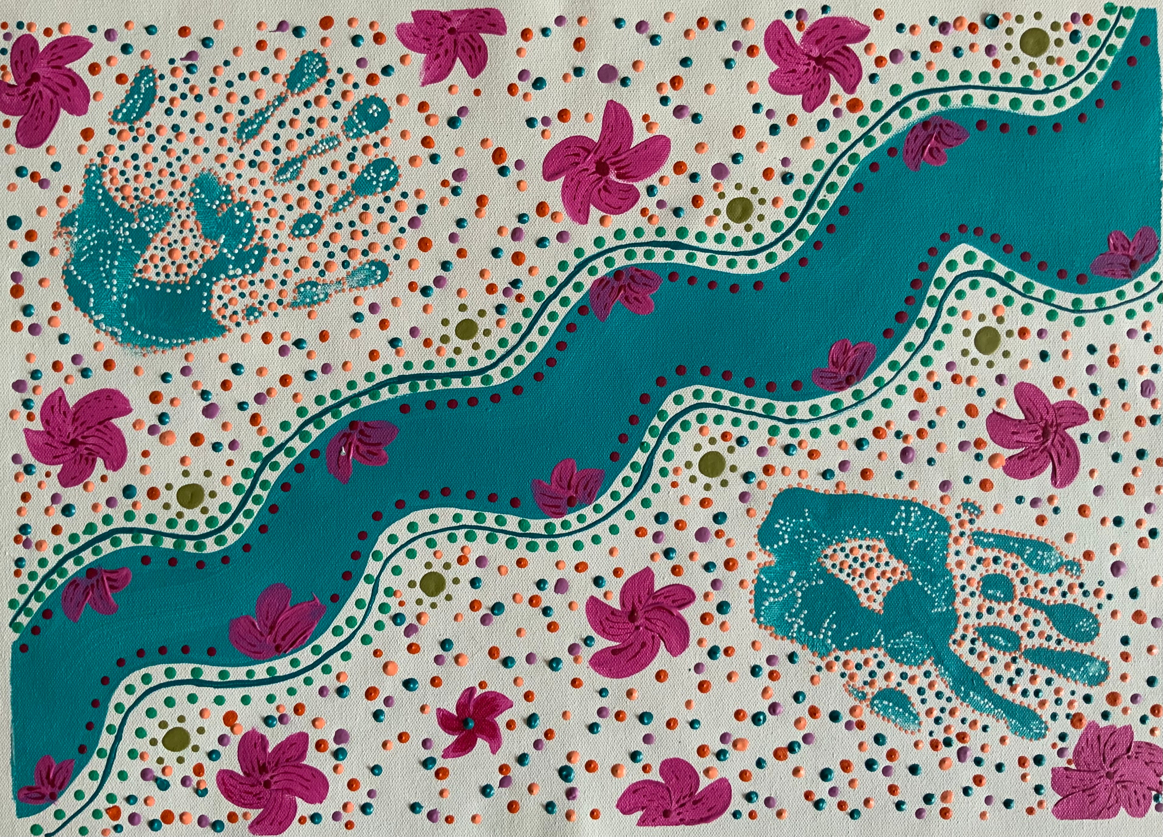 Deidre Rosier - Begonia Festival Painting - 36x50cm .21-16