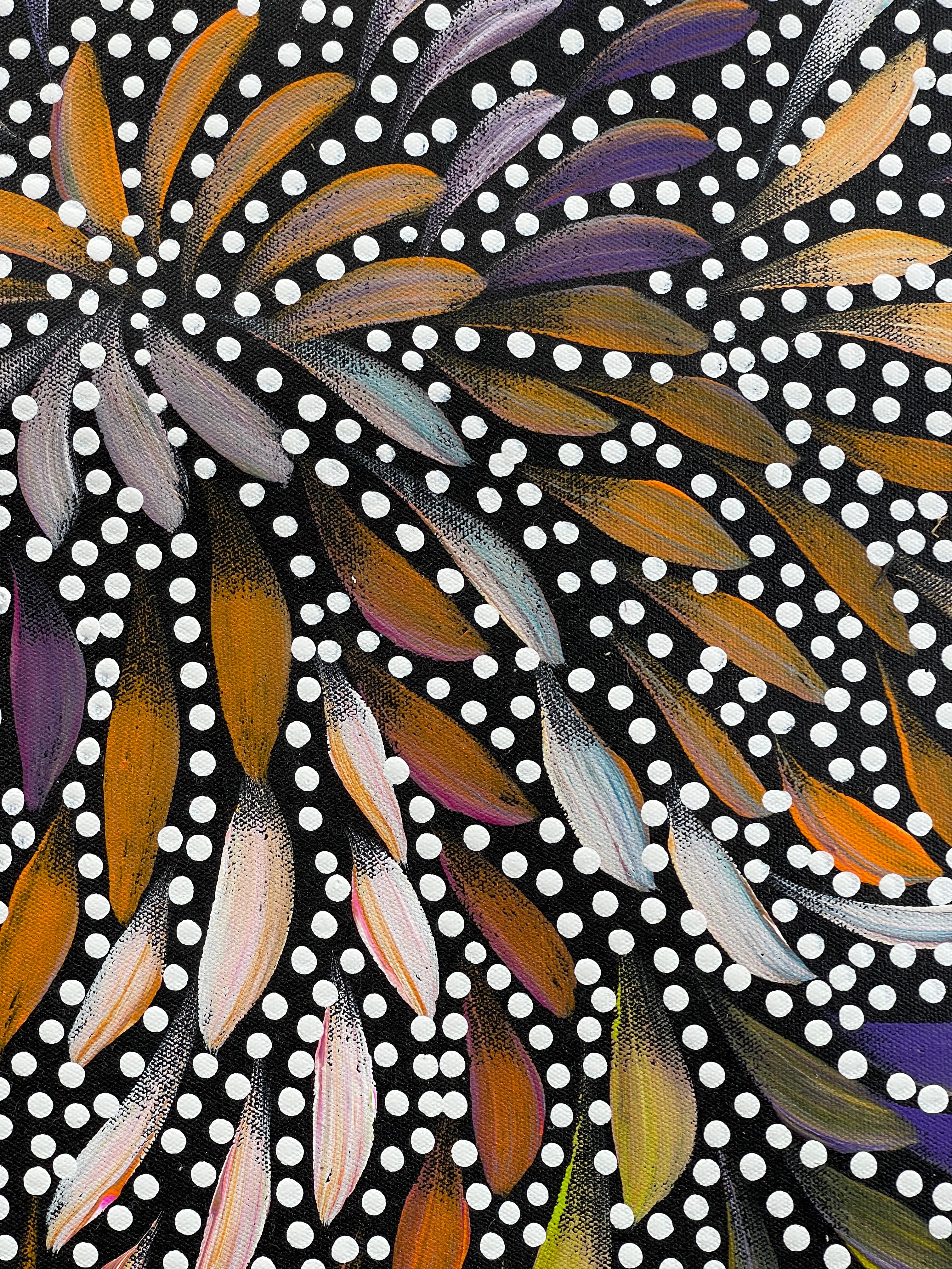 Caroline Numina - Seeded Bush Medicine Leaves - 90x93cm .88-12