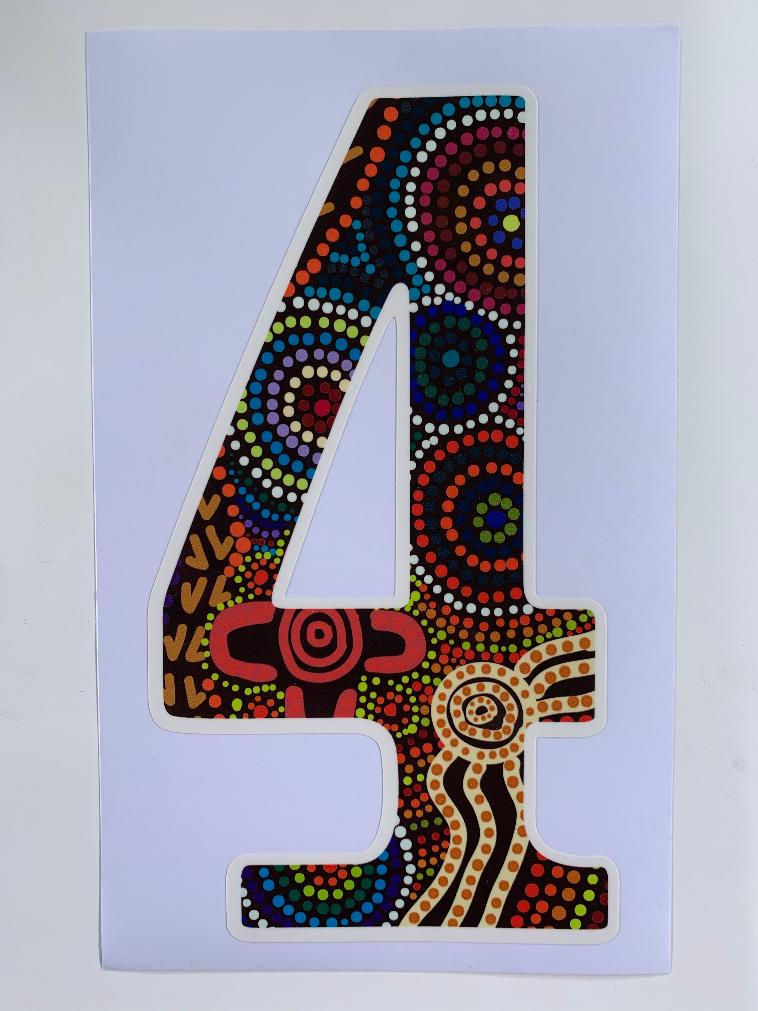 Bindigenous - Number 4 - Bin Sticker
