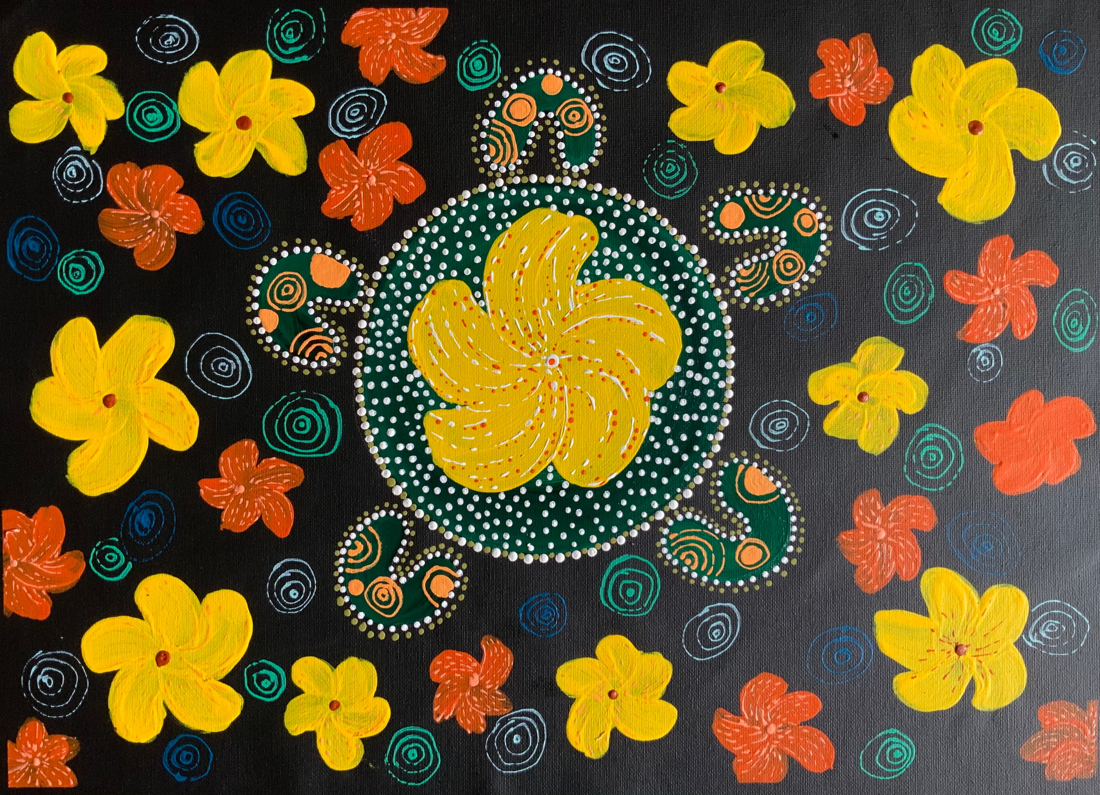 Deidre Rosier - Begonia Festival Painting - 36x50cm .21-7