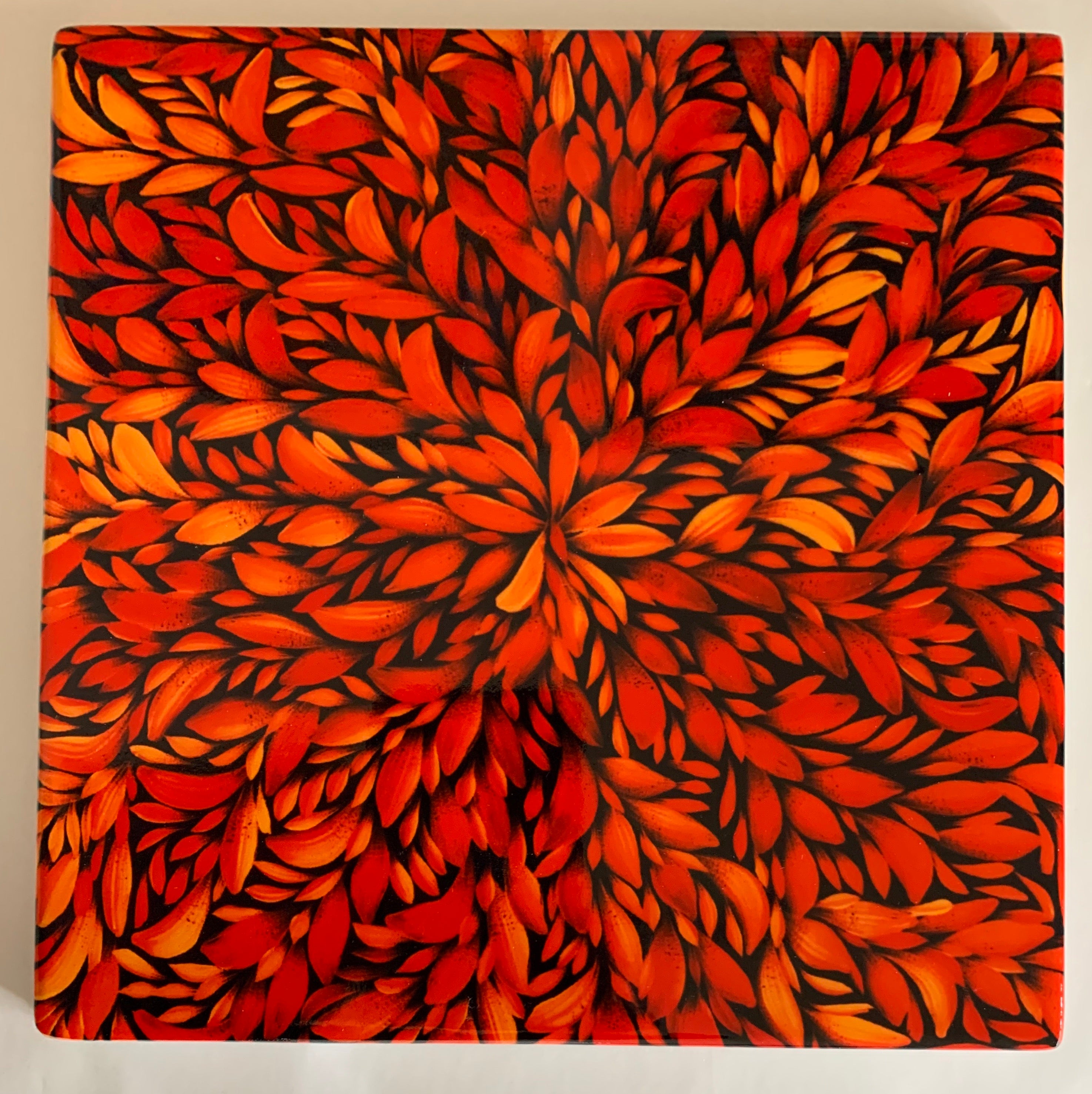 Ceramic Tile / Trivet - Louise Numina Napananka - Orange