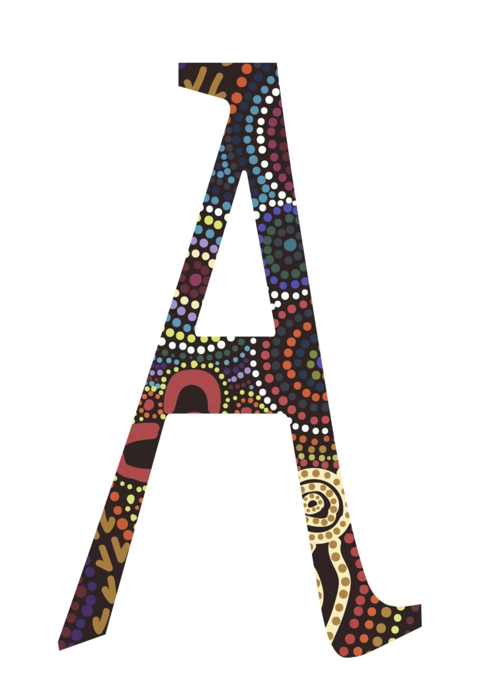 Bindigenous - Letter A - Bin Sticker