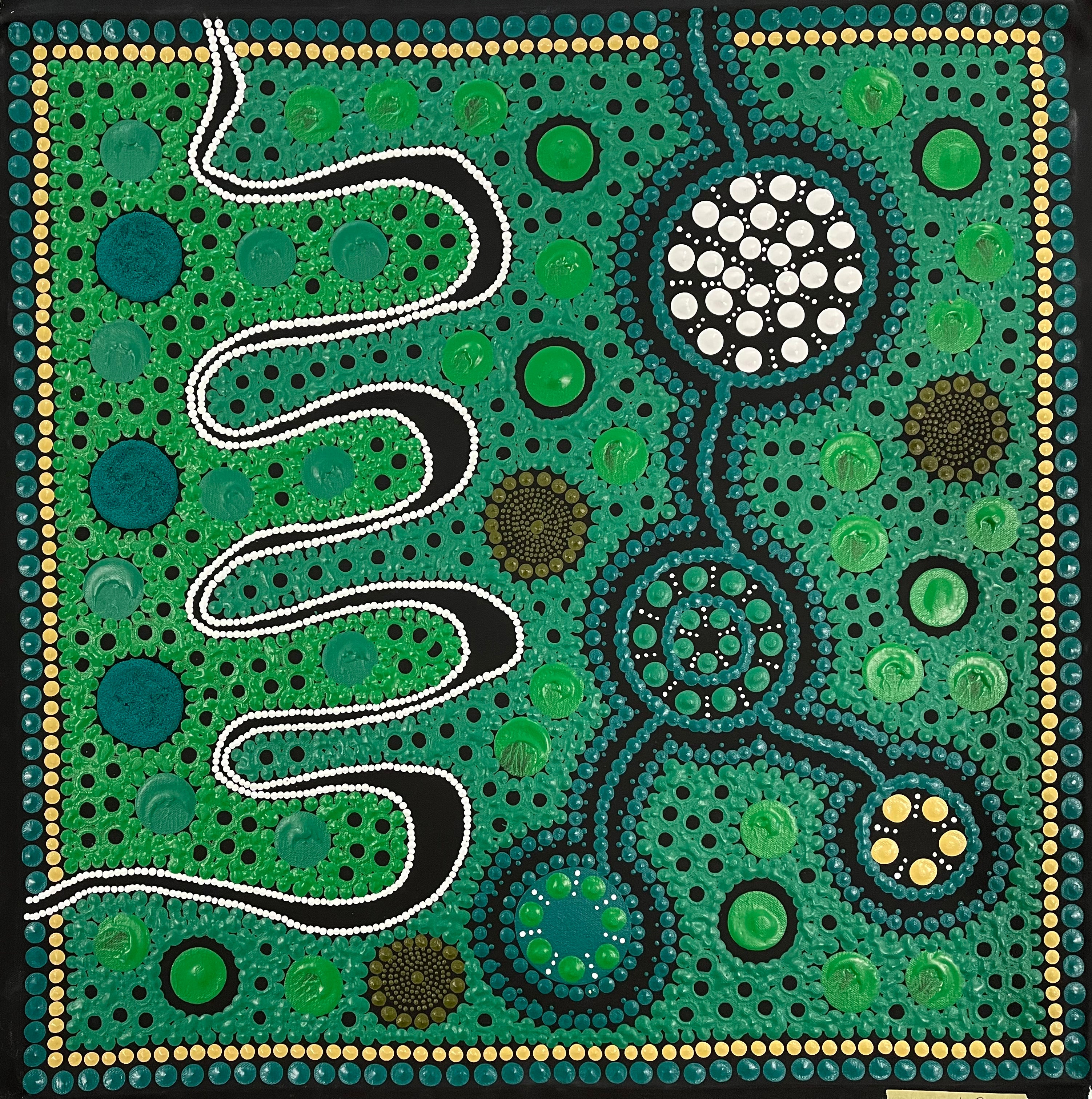 Tony Sorby - Journey Tracks to Sacred Sites - 60x60cm .71-3