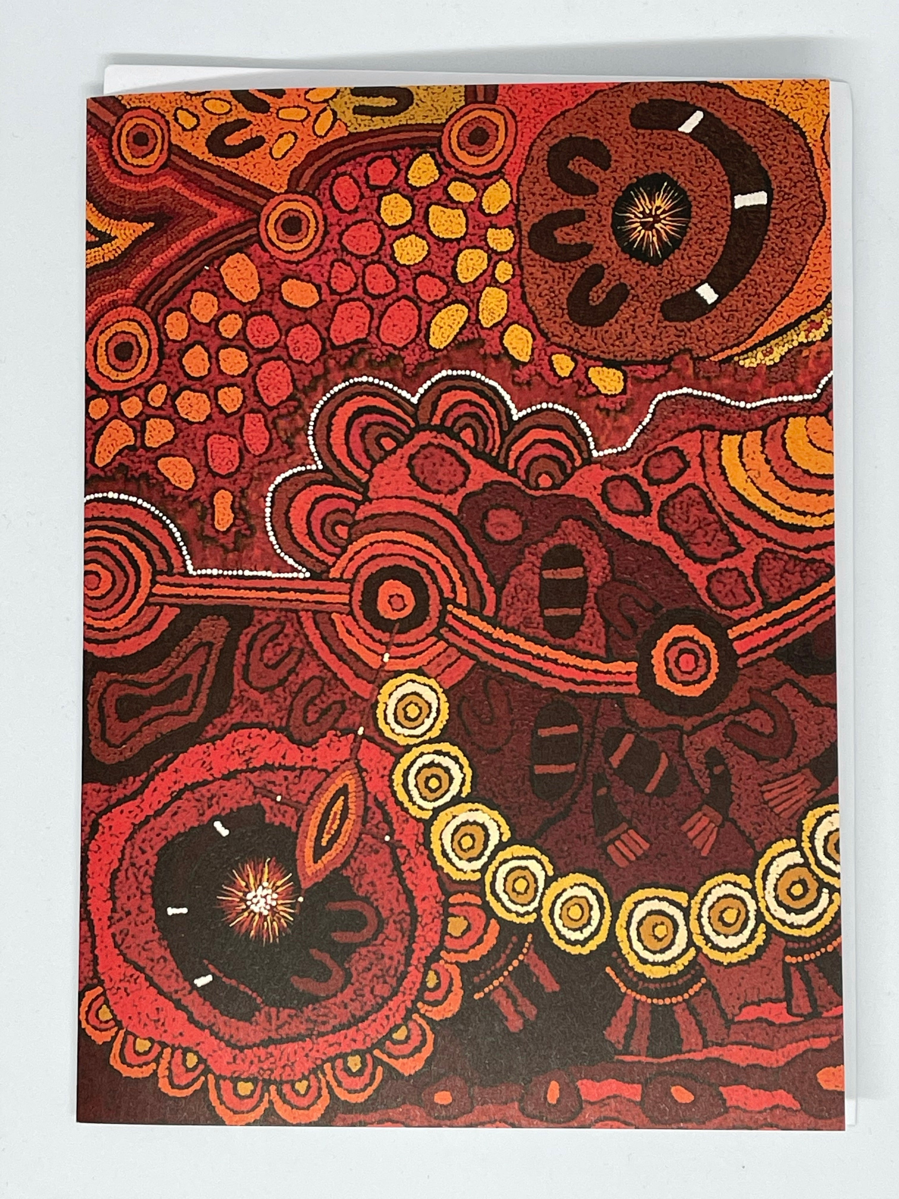 Greeting Card - Damien & Yilpi Marks - Hailstrom Dreaming