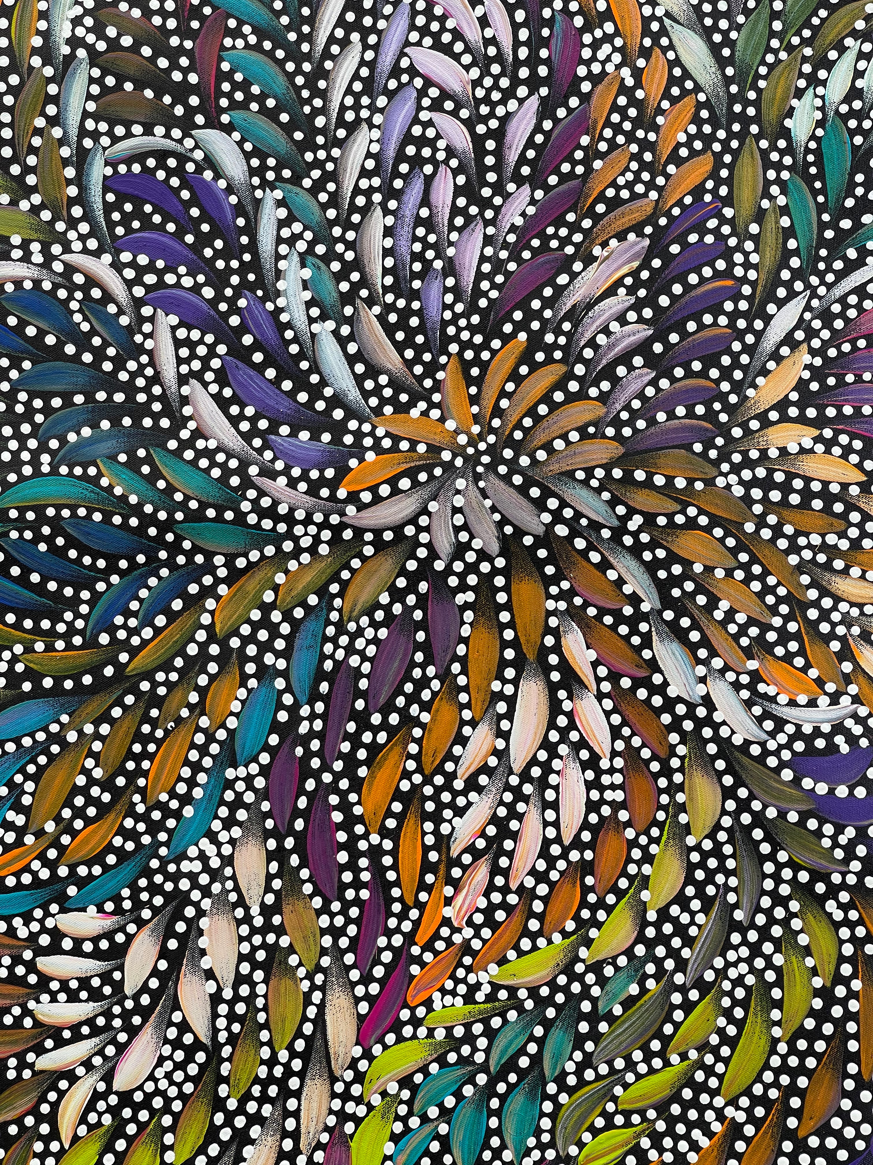 Caroline Numina - Seeded Bush Medicine Leaves - 90x93cm .88-12