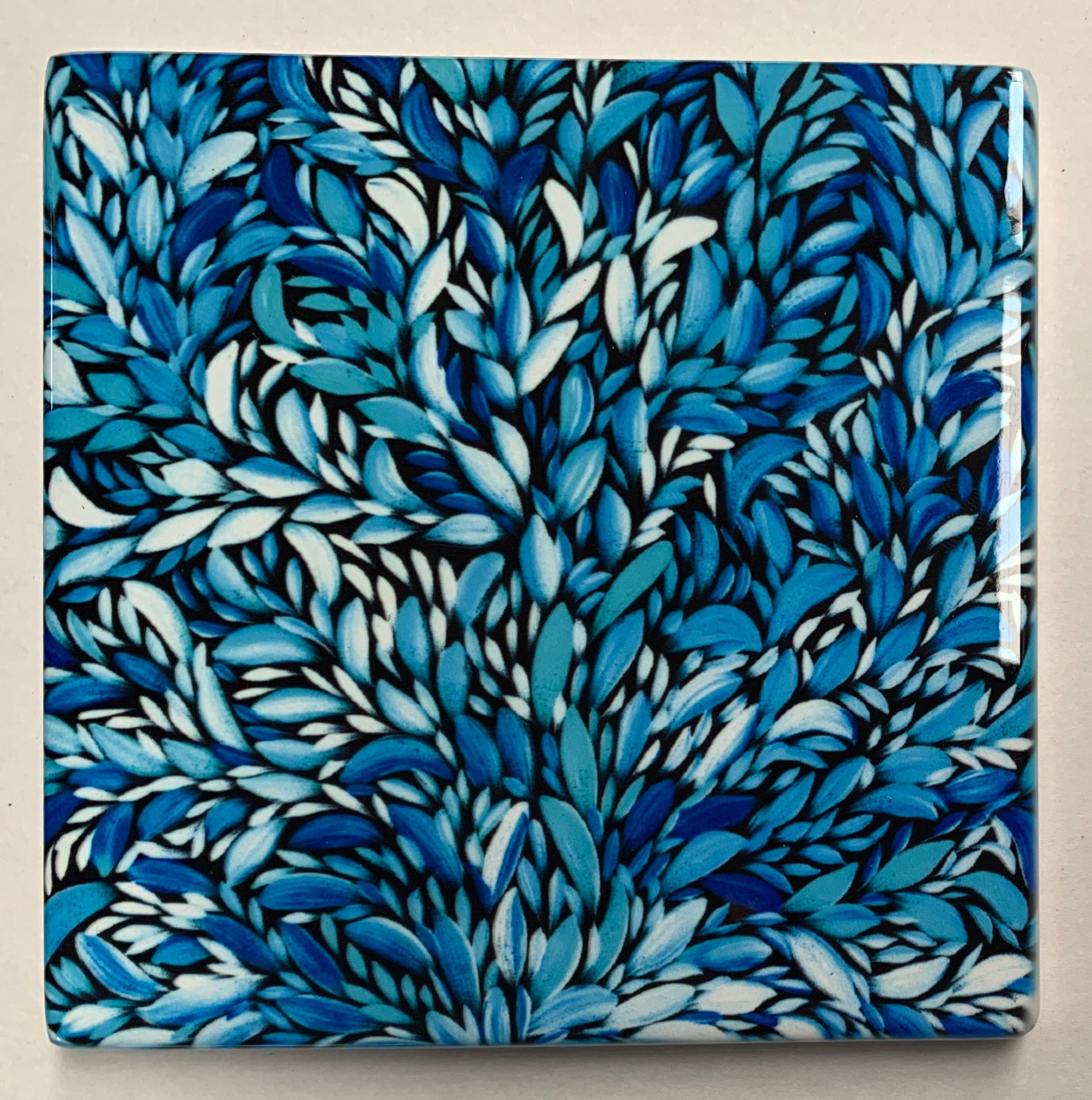 Ceramic Coaster - Louise Numina Napananka - Blue