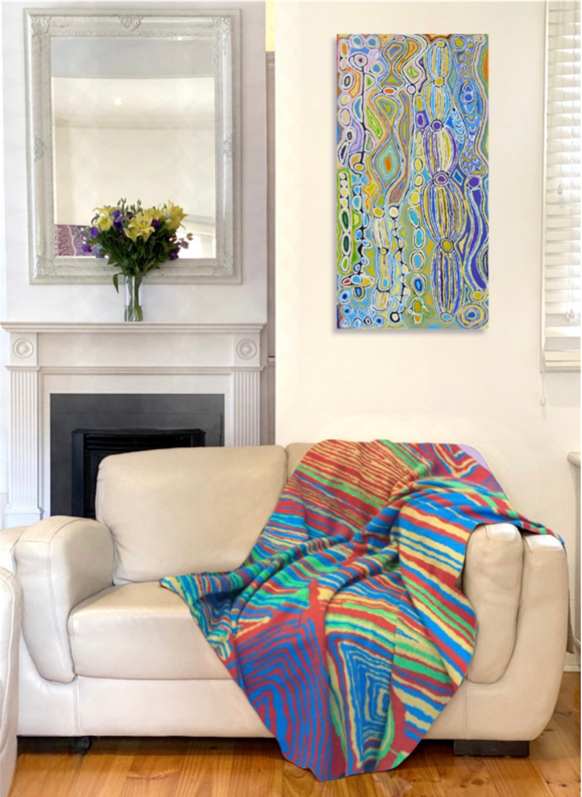 Cotton Throw Rug - Judy Watson