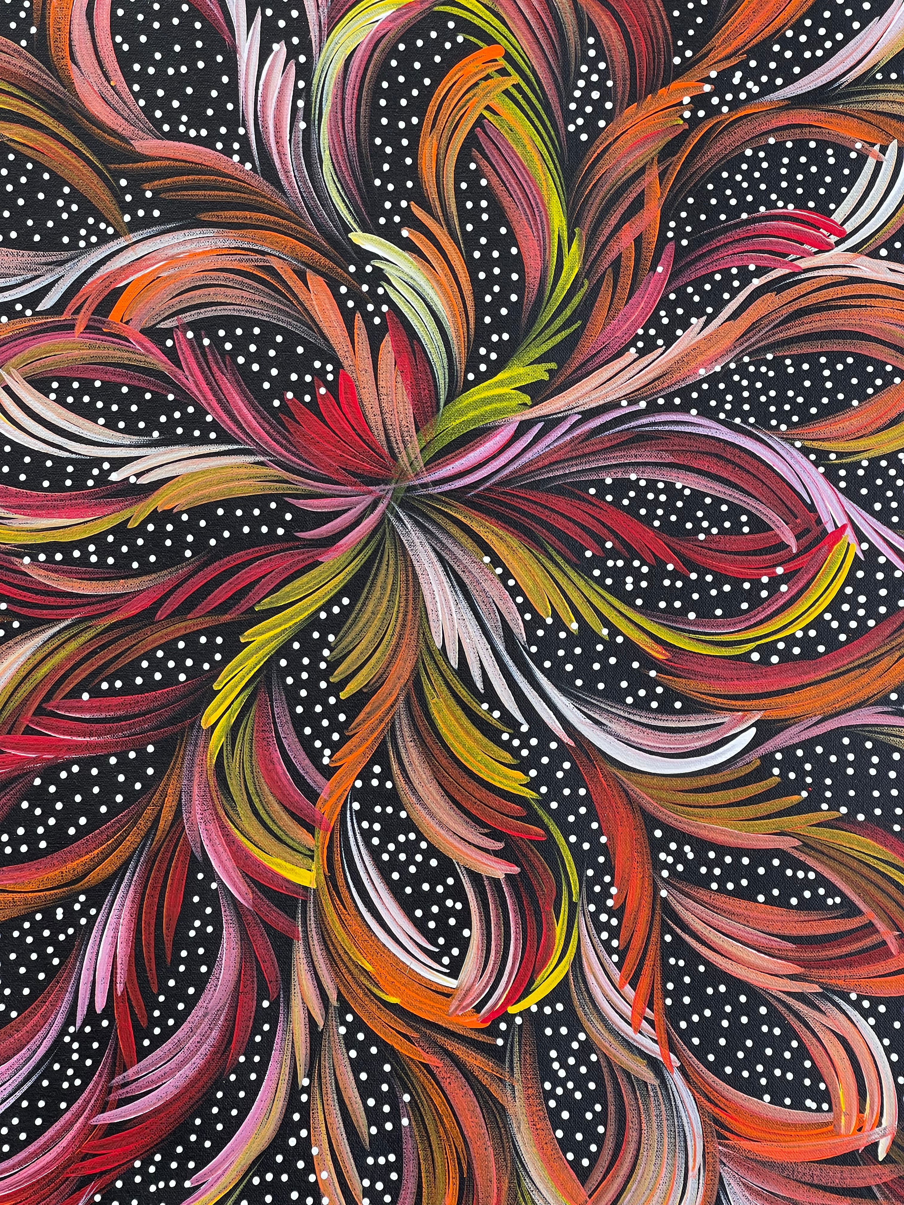 Selina Numina Kamprina - Bush Medicine Leaves with Seeds - 96x89cm .97-21