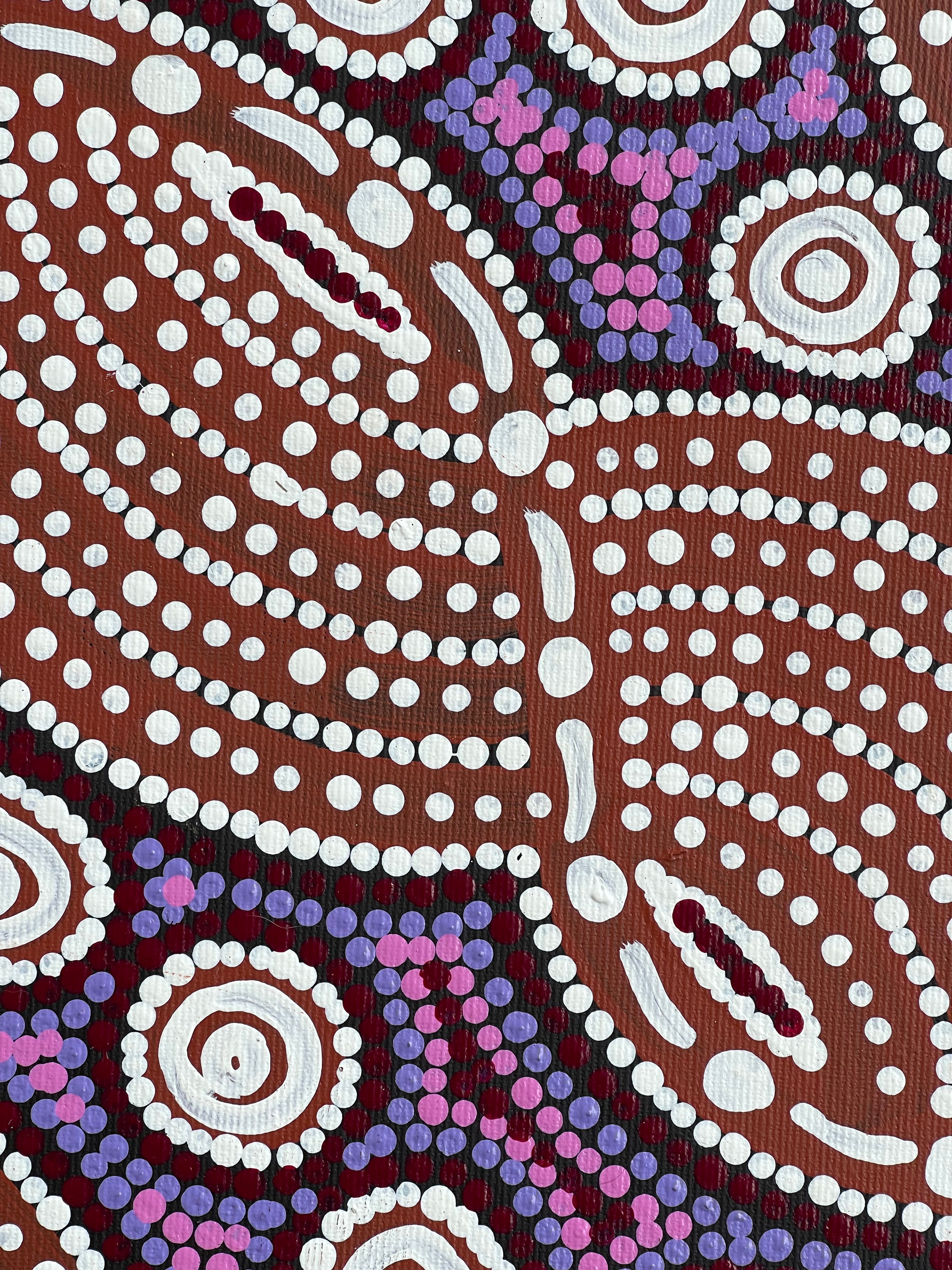 Ingrid Napangardi Williams - Ngalyipi Jukurrpa (Snake Vine Dreaming) - Purturlu Pre-stretched Linen
