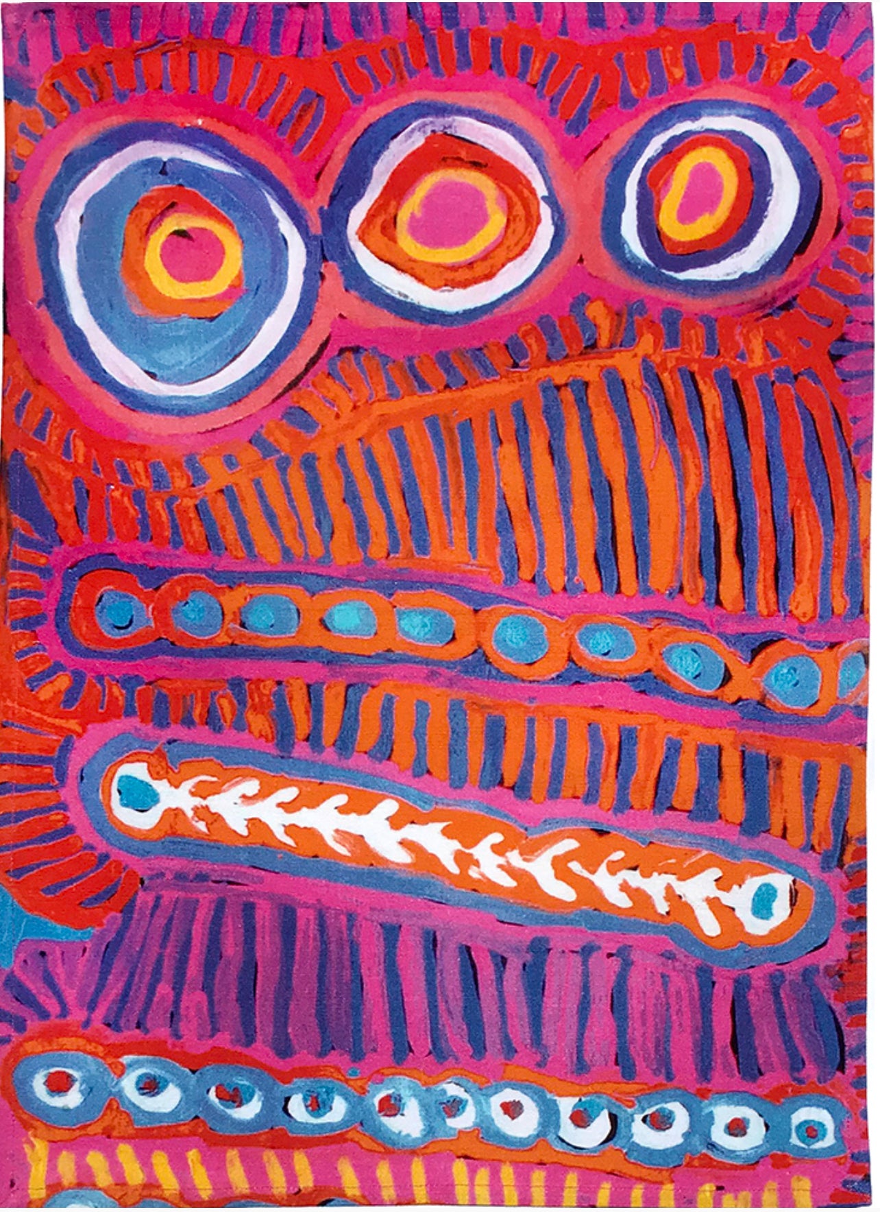 Cotton Tea Towel - Murdie Nampijinpa Morris - Two Dogs Dreaming
