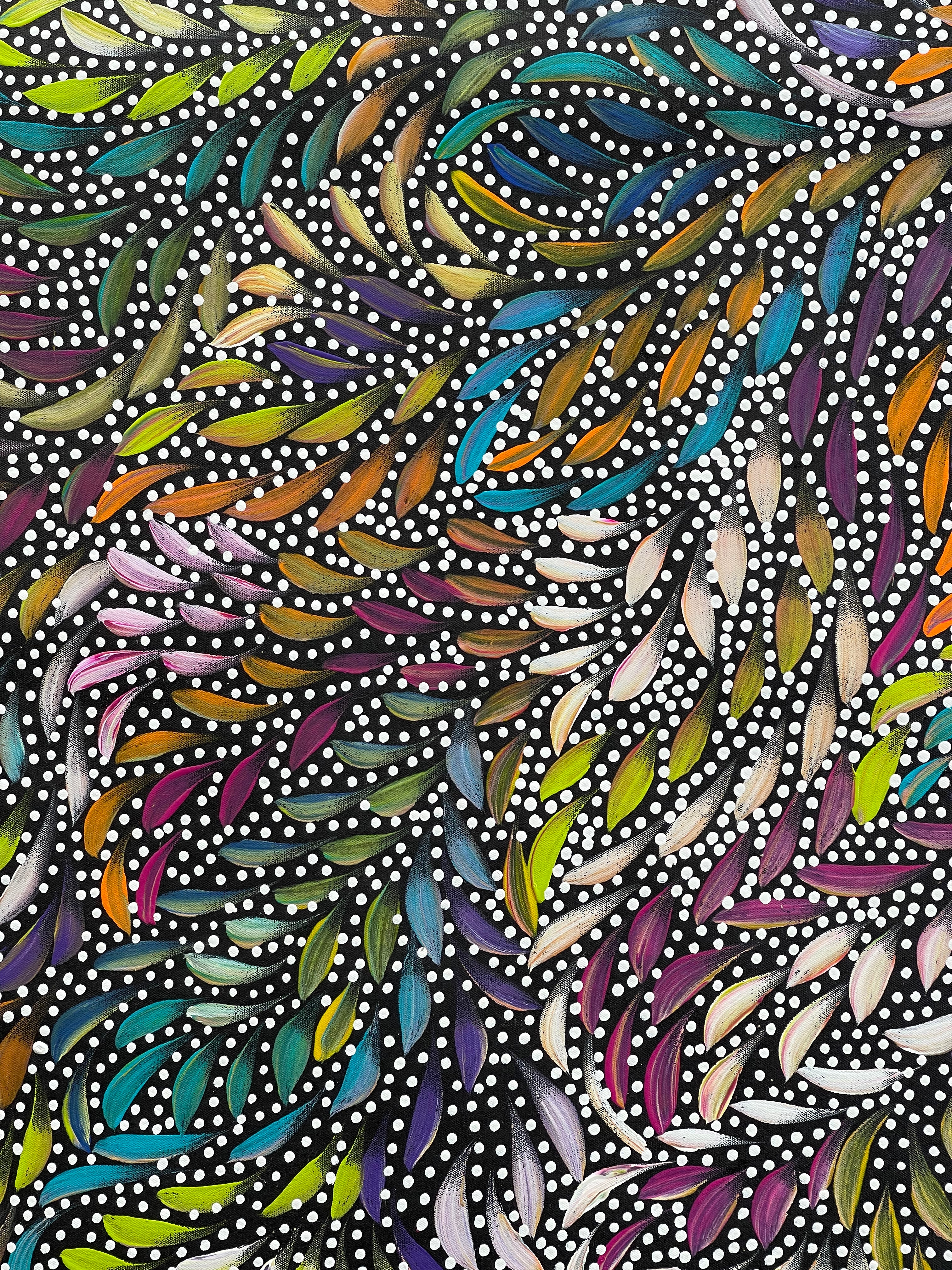 Caroline Numina - Seeded Bush Medicine Leaves - 90x93cm .88-12