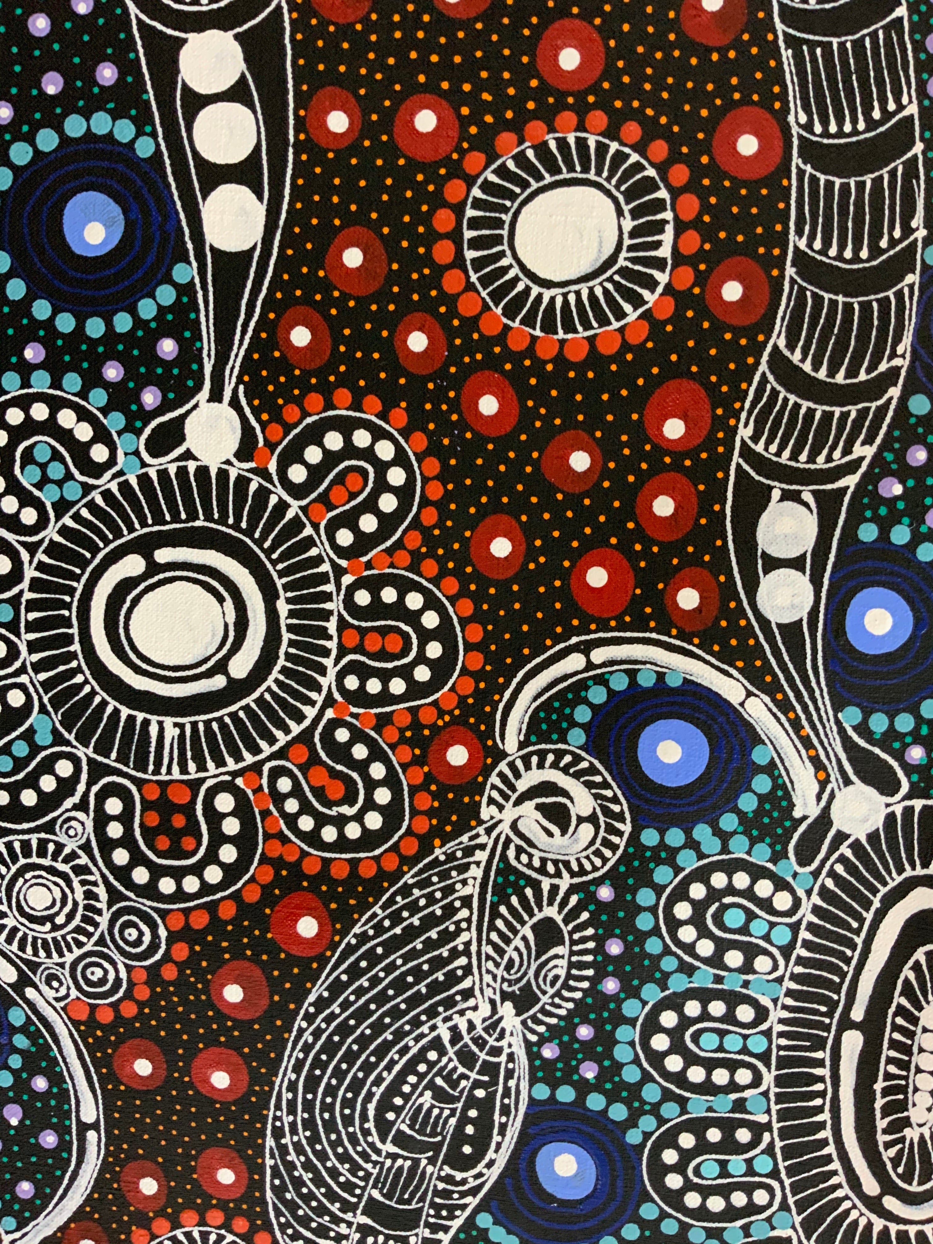 Colleen Wallace Nungarray - Dreamtime Sisters - 120x60cm .41