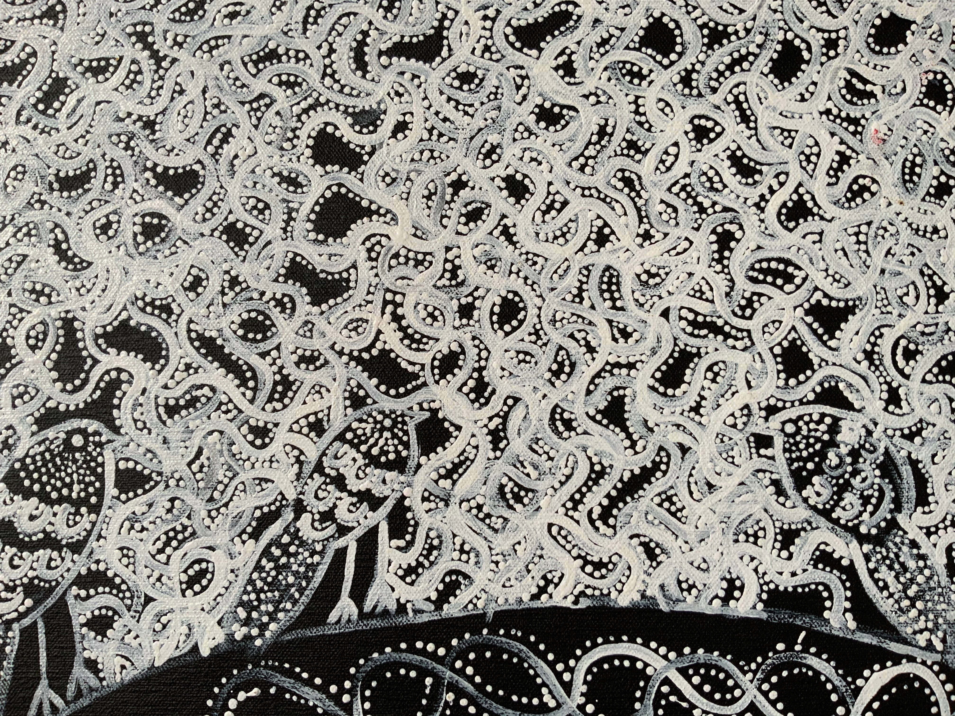 Geraldine Napangardi Granites - 30x46cm - Snake Vine Dreaming