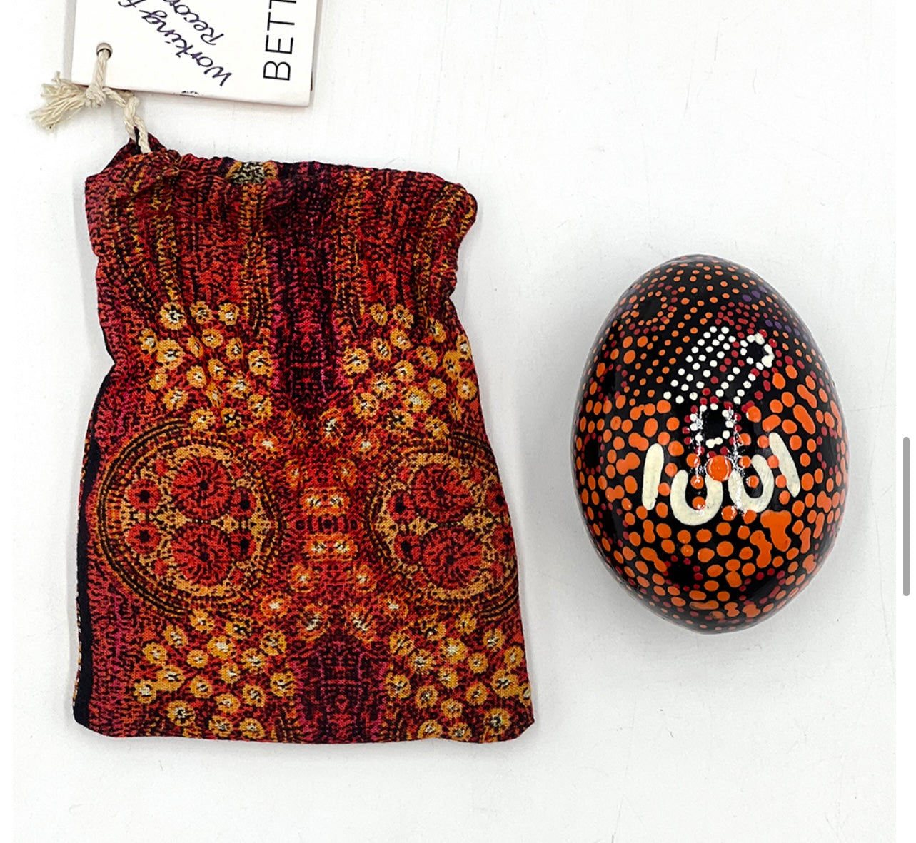 Ornamental Egg - Julie Woods - Kunga Kutjara with bag