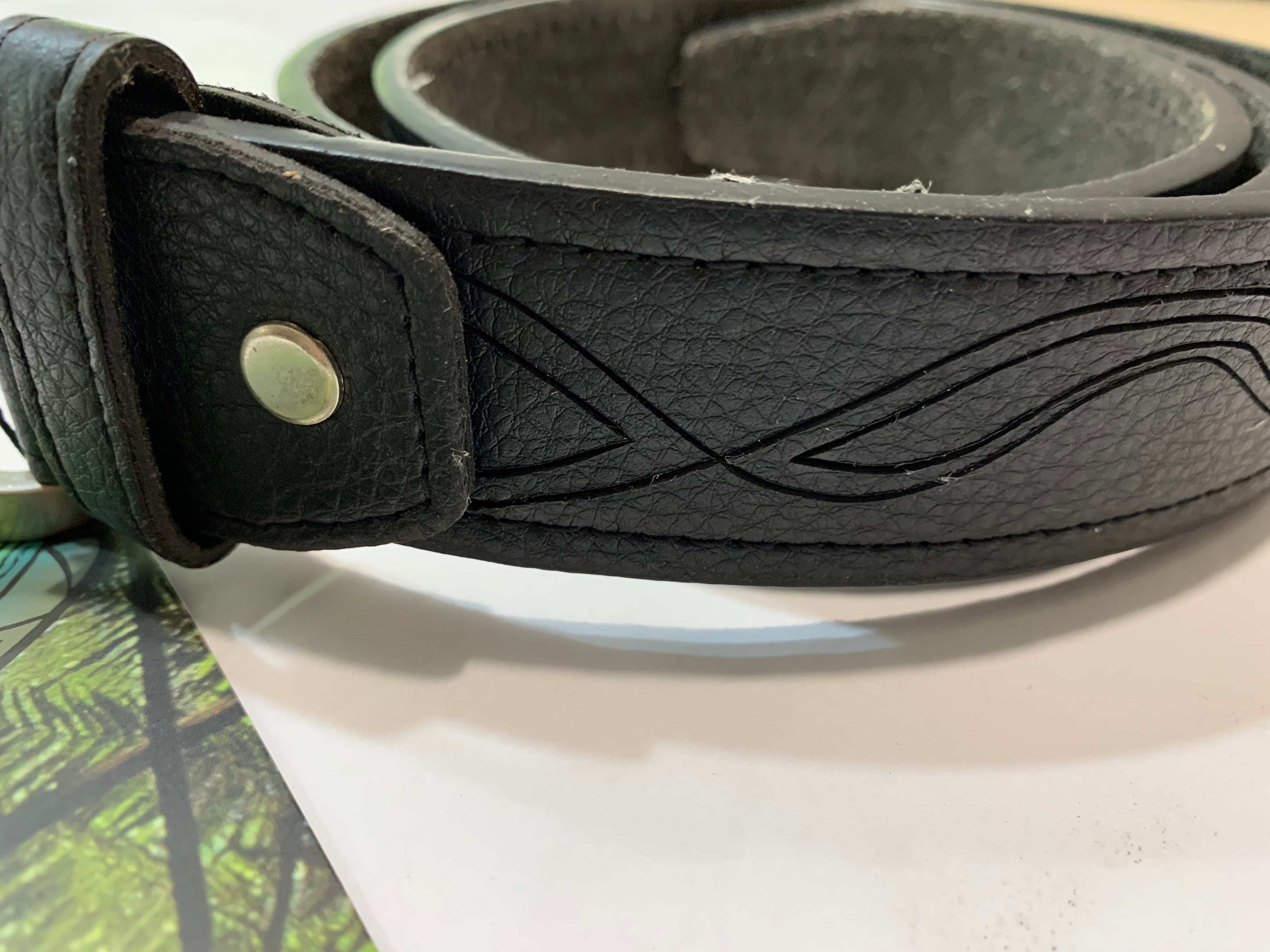 Men's Leather Belt - Mick Harding - Black