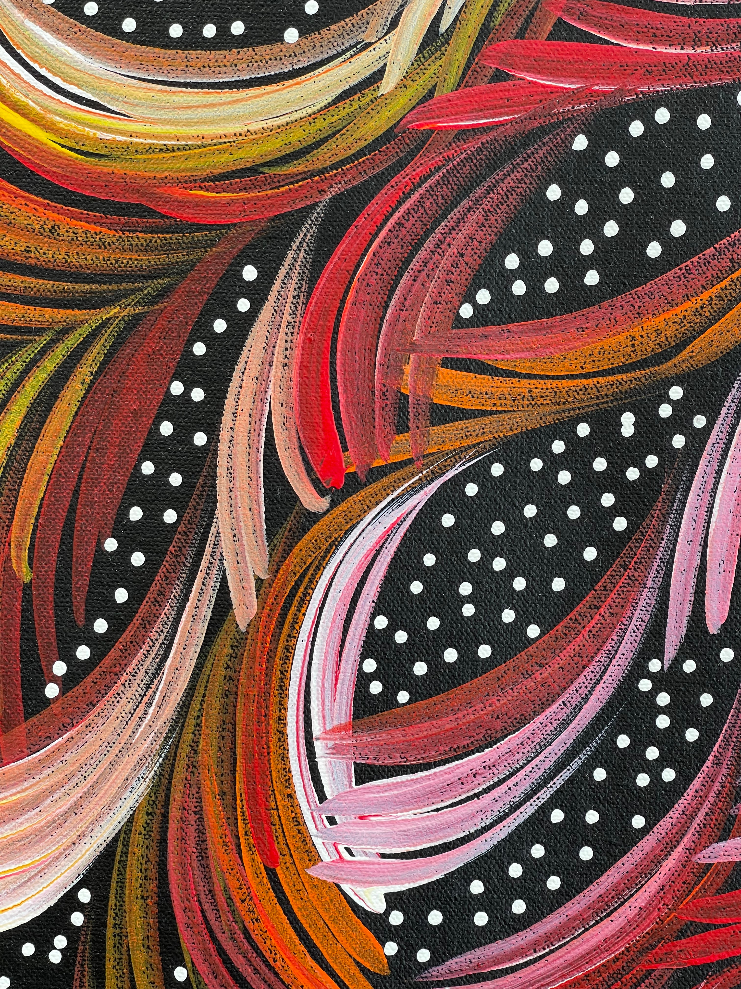 Selina Numina Kamprina - Bush Medicine Leaves with Seeds - 96x89cm .97-21